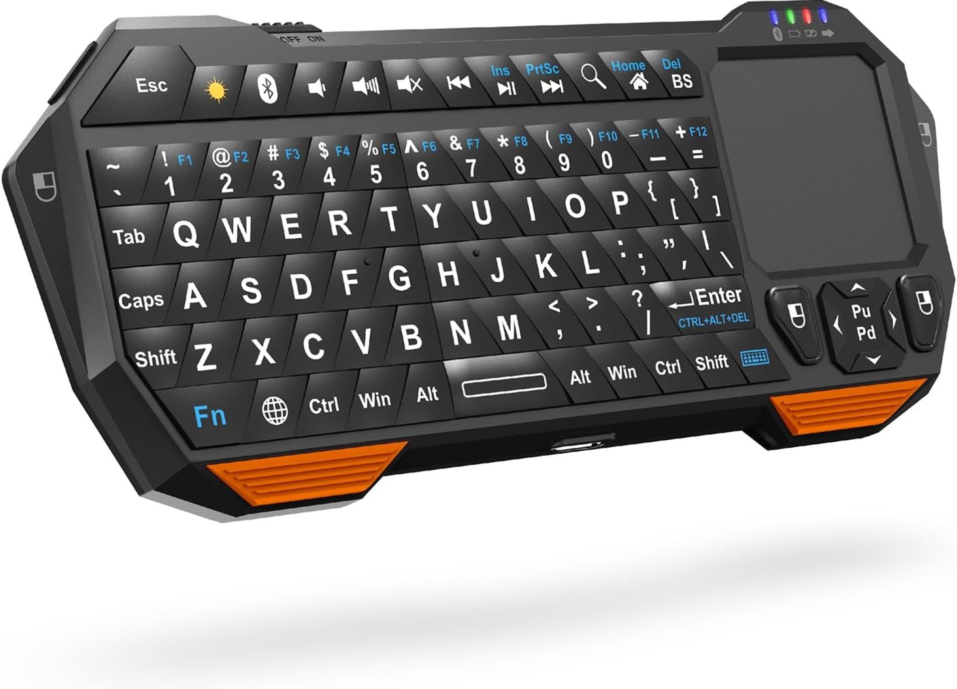 Fosmon Mini Bluetooth Keyboard (QWERTY Keypad), Wireless Portable with Touchpad, Compatible with Apple TV, Amazon Fire Stick, PS4, PS4 Pro, PS5, HTPC/IPTV, VR Glasses, Smartphones Fosmon Mini Bluetooth Keyboard (QWERTY Keypad), Wireless Portable with Touchpad, Compatible with Apple TV, Amazon Fire Stick, PS4, PS4 Pro, PS5, HTPC/IPTV, VR Glasses, Smartphones