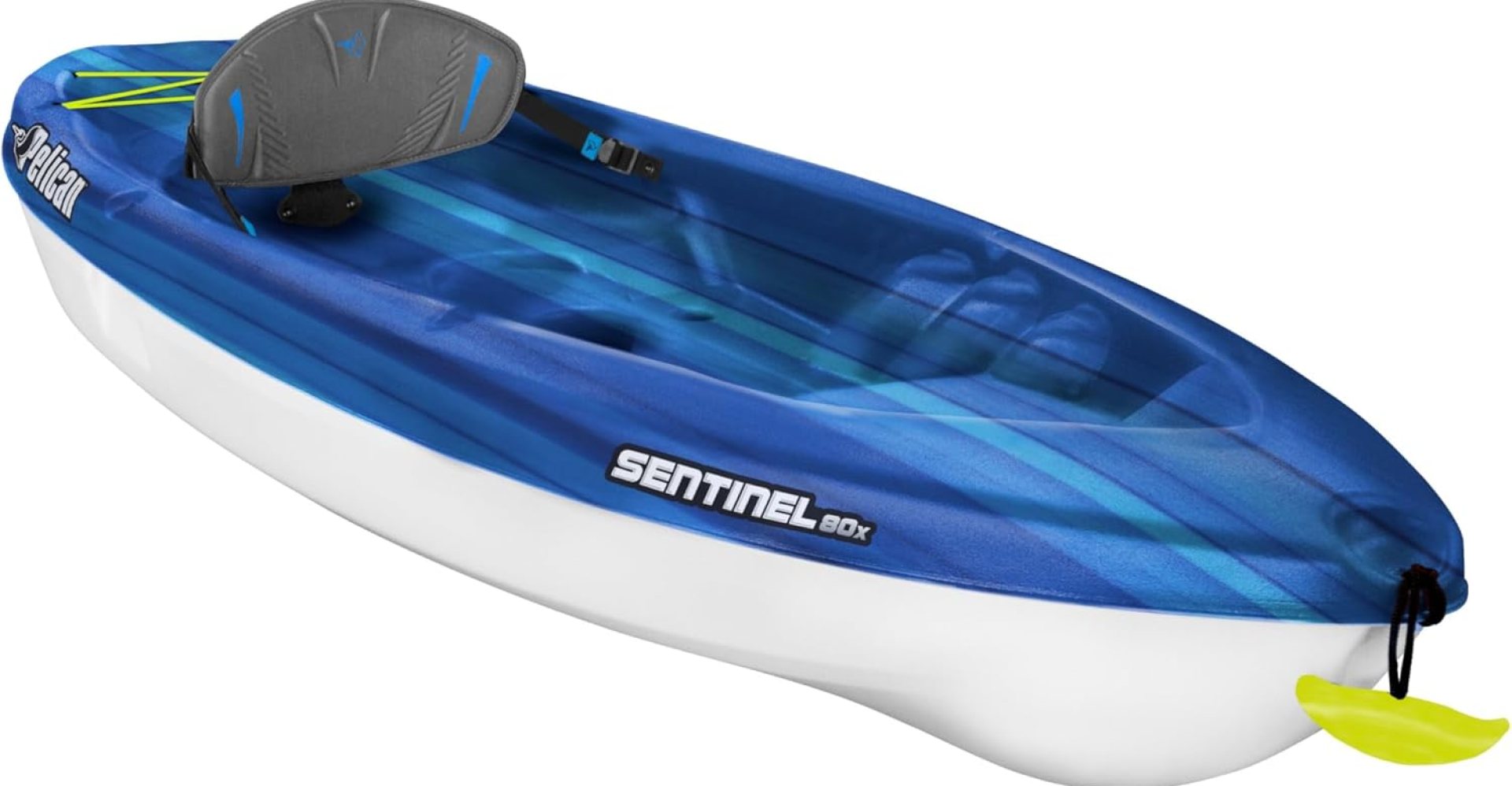 Pelican Sentinel 80x – Sit-on-top Kayak – Recreational One Person Kayak – 8ft – Fade Deep Blue White Pelican Sentinel 80x – Sit-on-top Kayak – Recreational One Person Kayak – 8ft – Fade Deep Blue White