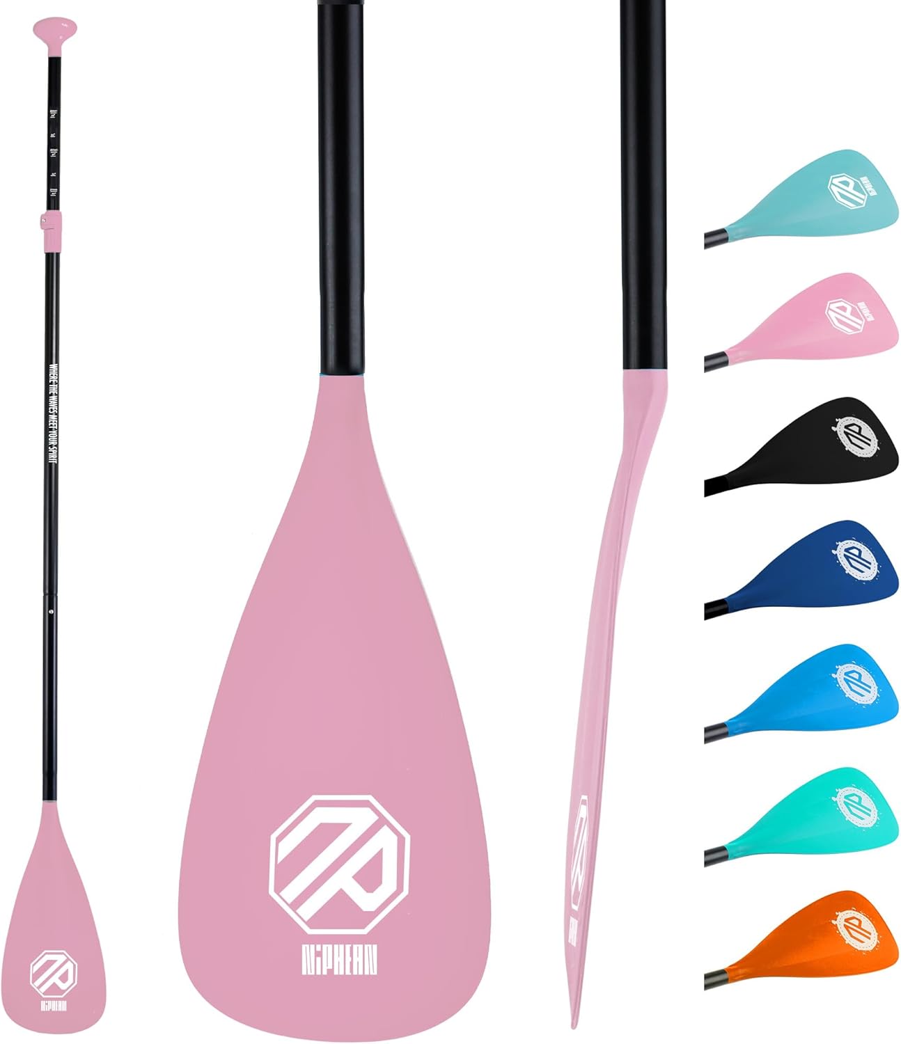 Niphean Sup Paddle, 3&4-Piece Detachable Floating Paddle Board Paddles, Adjustable Kayak Paddle, Durable Oars Niphean Sup Paddle, 3&4-Piece Detachable Floating Paddle Board Paddles, Adjustable Kayak Paddle, Durable Oars