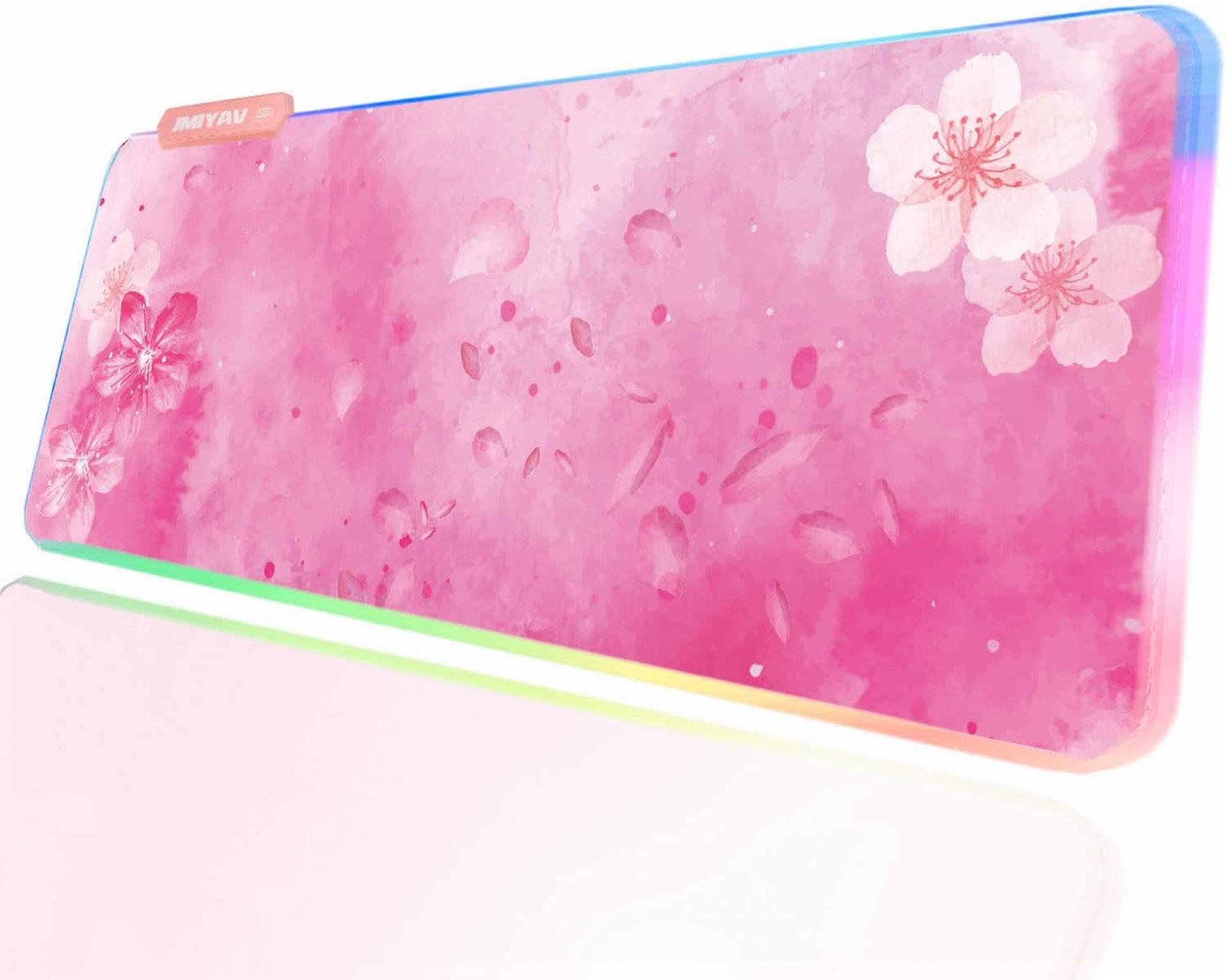 RGB Cherry Blossom Gaming Mouse Pad Pink 31.5×12 Inch PC XL Large Extended Glowing Led Light Up Desk Pad Non-Slip Rubber Base Computer Keyboard and Mouse Pad Cute Mousepad RGB Cherry Blossom Gaming Mouse Pad Pink 31.5×12 Inch PC XL Large Extended Glowing Led Light Up Desk Pad Non-Slip Rubber Base Computer Keyboard and Mouse Pad Cute Mousepad