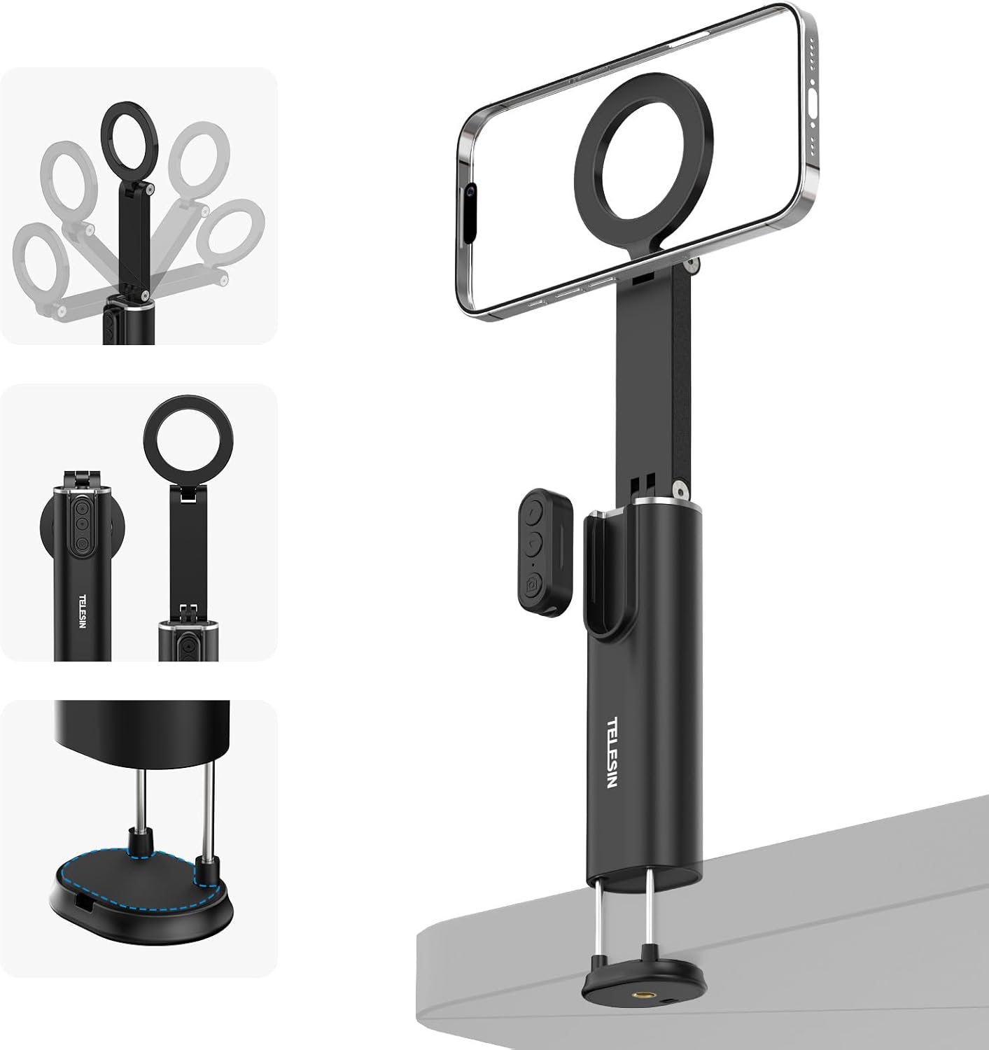 Magnetic Bluetooth Airplane Phone Holder – Universal 360° Hands-Free Stand with Remote Control for TikTok, YouTube & Other Video Apps, Perfect for Travel, Home & Office, Accessory for Airplane Magnetic Bluetooth Airplane Phone Holder – Universal 360° Hands-Free Stand with Remote Control for TikTok, YouTube & Other Video Apps, Perfect for Travel, Home & Office, Accessory for Airplane
