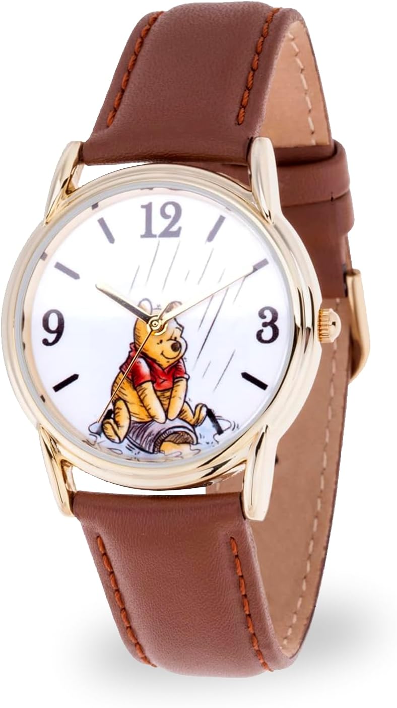 Disney Winnie The Pooh Adult Classic Cardiff Analog Quartz Leather Strap Watch Disney Winnie The Pooh Adult Classic Cardiff Analog Quartz Leather Strap Watch
