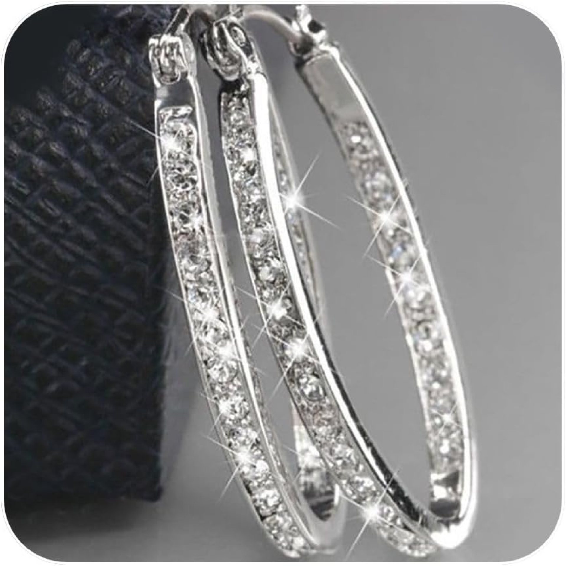 Gold Silver Hoop Earrings for Womens Lightweight Hollow Hypoallergenic Simple Stylish 2025 Glitter Crystal Jewelry Gold Silver Hoop Earrings for Womens Lightweight Hollow Hypoallergenic Simple Stylish 2025 Glitter Crystal Jewelry