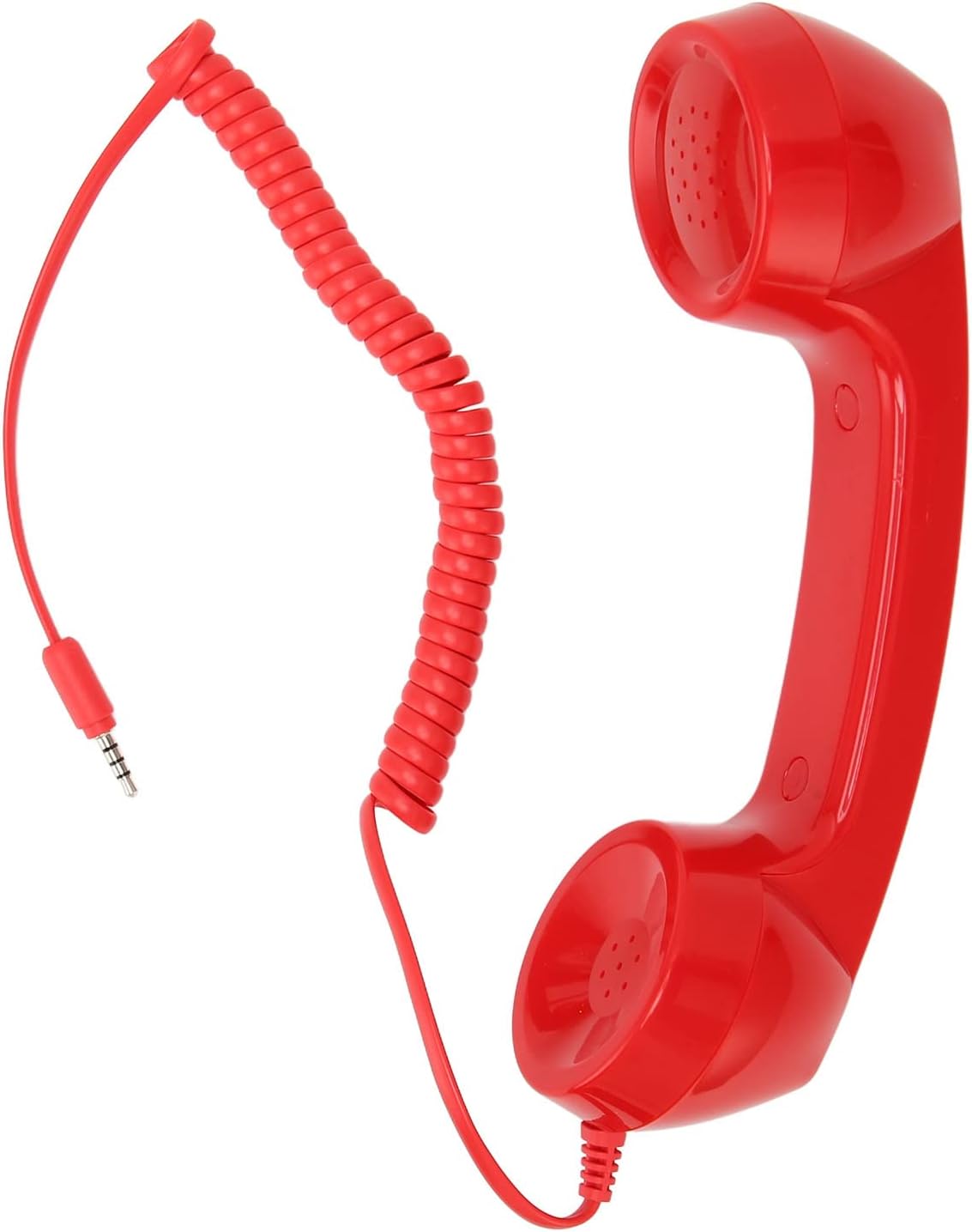 Retro Phone Handset, Multifunction Radiation Proof Handheld Cell Phone Receiver, Handheld Receiver with Volume Controlfor Mobile Phones, Computers (Red) Retro Phone Handset, Multifunction Radiation Proof Handheld Cell Phone Receiver, Handheld Receiver with Volume Controlfor Mobile Phones, Computers (Red)