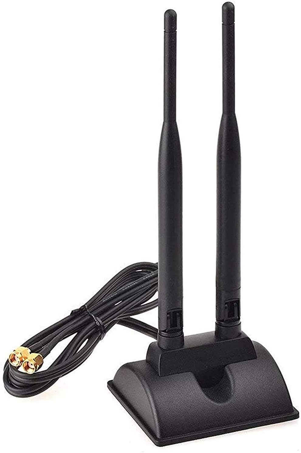WiFi Antenna Dual Band 2.4GHz – 5.8GHz with RP-SMA Connector Magnetic Base for Wireless Network Router – USB Adapter – PCI PCIe Cards – Signal Booster – Access Point – Wireless Range Extender WiFi Antenna Dual Band 2.4GHz – 5.8GHz with RP-SMA Connector Magnetic Base for Wireless Network Router – USB Adapter – PCI PCIe Cards – Signal Booster – Access Point – Wireless Range Extender