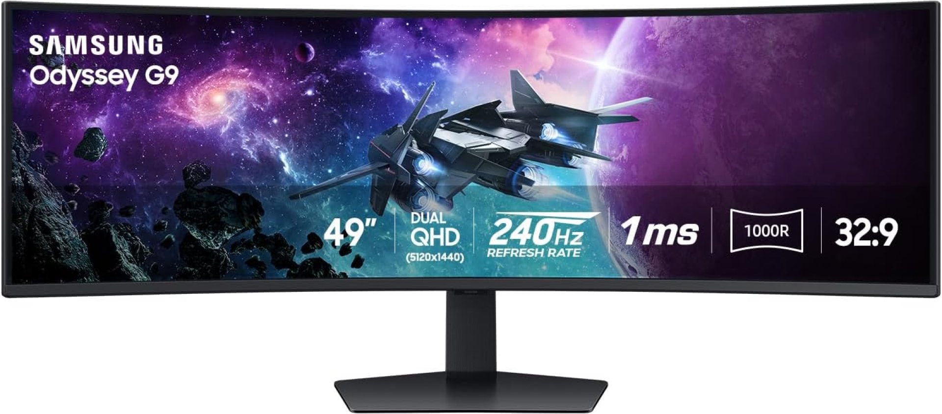 SAMSUNG 49″ Odyssey G9 (G95C) Series DQHD 1000R Curved Gaming Monitor, 240Hz, 1ms(GtG), DisplayHDR 1000, AMD FreeSync Premium Pro, Eye Saver Mode, Auto Source Switch+, LS49CG950ENXZA, 2024 SAMSUNG 49″ Odyssey G9 (G95C) Series DQHD 1000R Curved Gaming Monitor, 240Hz, 1ms(GtG), DisplayHDR 1000, AMD FreeSync Premium Pro, Eye Saver Mode, Auto Source Switch+, LS49CG950ENXZA, 2024