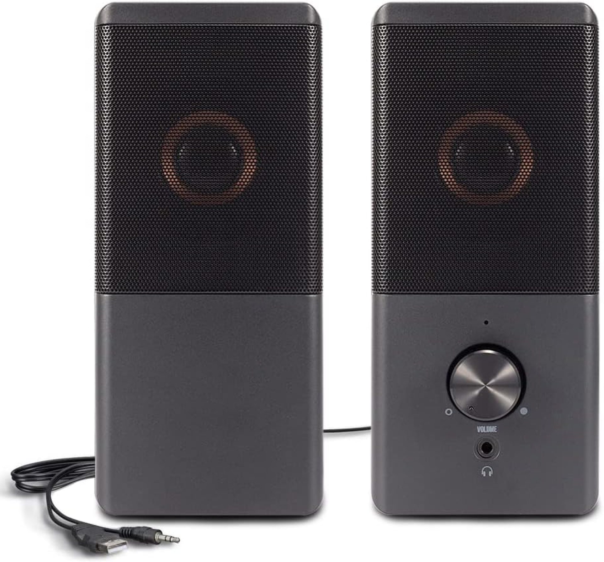 ROSON Computer Speaker, Compact Size Speaker with Headphone Jack, Enhanced Bass and Volume Control, Stereo 2.0 USB Powered 3.5mm Aux Multimedia Speakers for Laptop/Desktop/Tablets/Phone ROSON Computer Speaker, Compact Size Speaker with Headphone Jack, Enhanced Bass and Volume Control, Stereo 2.0 USB Powered 3.5mm Aux Multimedia Speakers for Laptop/Desktop/Tablets/Phone