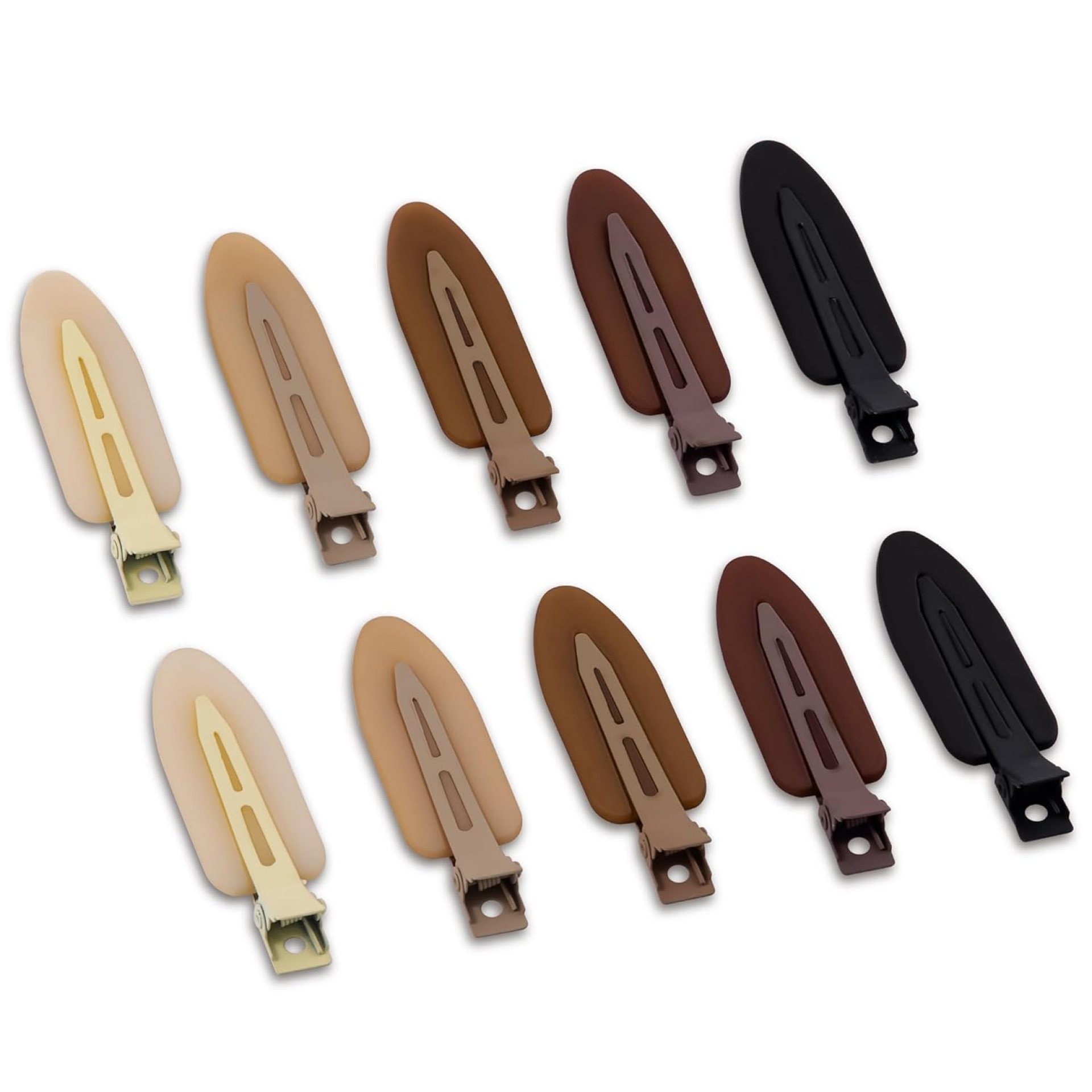 10 Pcs Creaseless No Crease No Bend Flat Hair Clips For Styling Non Slip Makeup Clips For Women Salon Hairstyle,Matte Black Gradual Brown Beige 10 Pcs Creaseless No Crease No Bend Flat Hair Clips For Styling Non Slip Makeup Clips For Women Salon Hairstyle,Matte Black Gradual Brown Beige