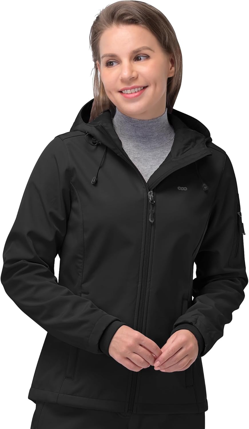33,000ft Women’s Softshell Jacket, Fleece Lined Warm Jacket Light Hooded Windproof Coat for Outdoor Hiking 33,000ft Women’s Softshell Jacket, Fleece Lined Warm Jacket Light Hooded Windproof Coat for Outdoor Hiking
