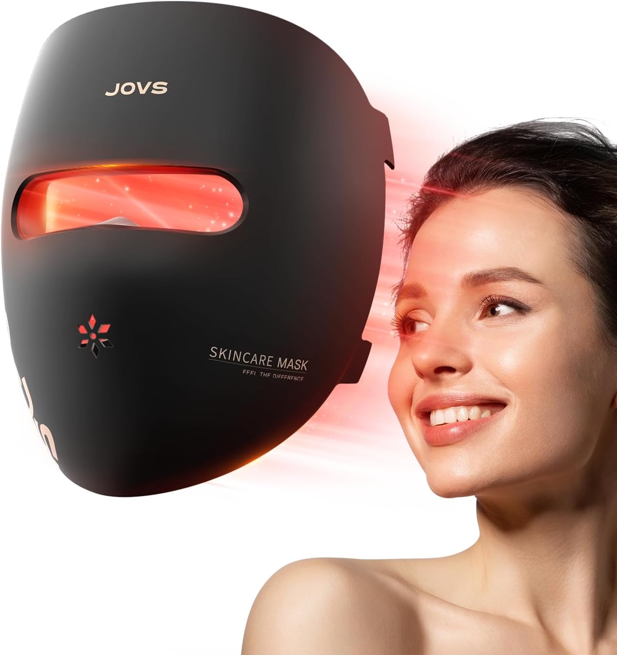 JOVS Red Light Therapy for Face, Wireless LED Light Therapy Beauty Device for Face, 4 Modes and Portable Skin Care Tools for Home Use (Black) JOVS Red Light Therapy for Face, Wireless LED Light Therapy Beauty Device for Face, 4 Modes and Portable Skin Care Tools for Home Use (Black)