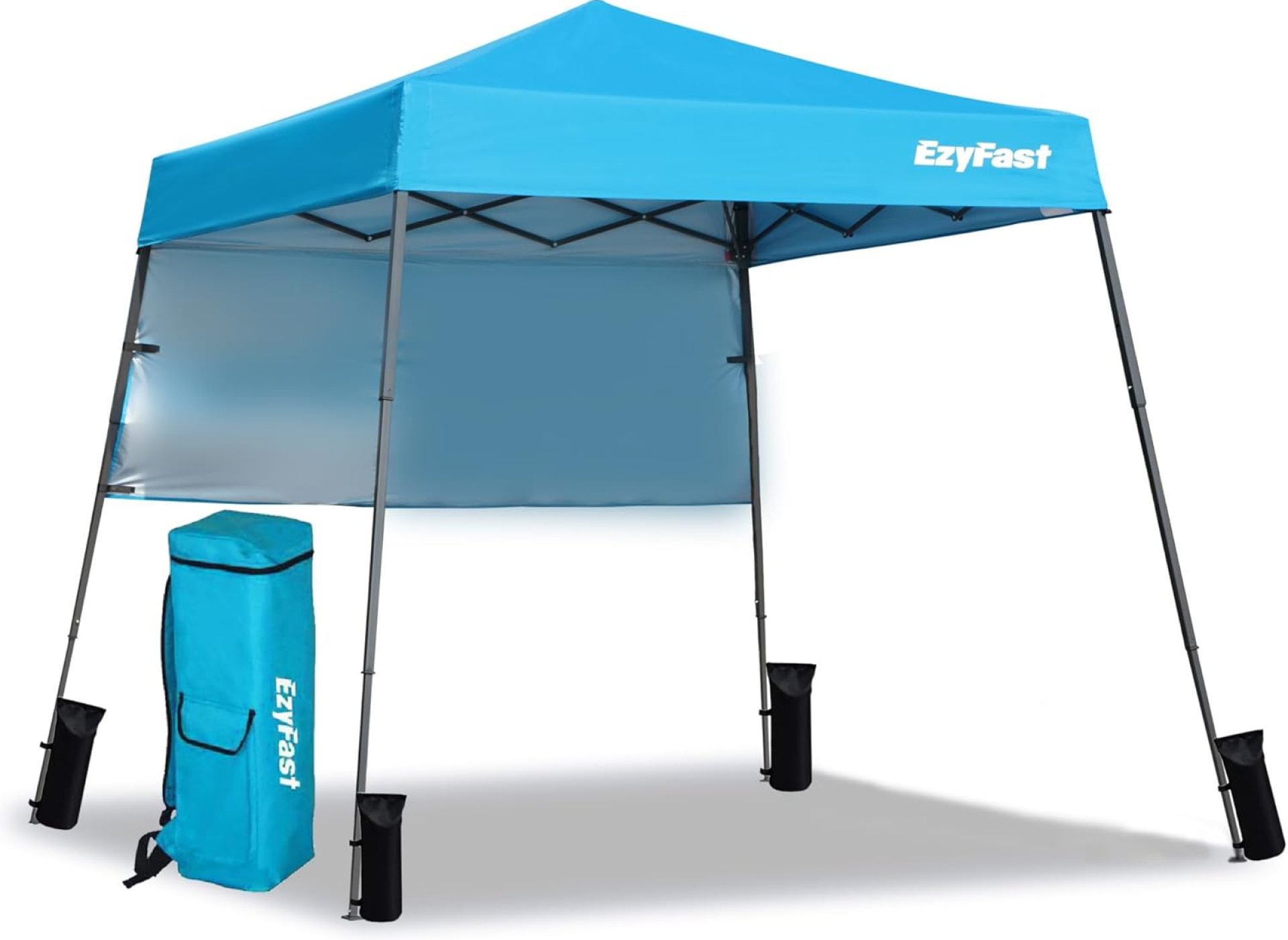 EzyFast Ultra Compact Backpack Canopy, Pop Up Shelter, Portable Sports Cabana, 7.5 x 7.5 ft Base / 6 x 6 ft top for Hiking, Camping, Fishing, Picnic, Family Outings EzyFast Ultra Compact Backpack Canopy, Pop Up Shelter, Portable Sports Cabana, 7.5 x 7.5 ft Base / 6 x 6 ft top for Hiking, Camping, Fishing, Picnic, Family Outings