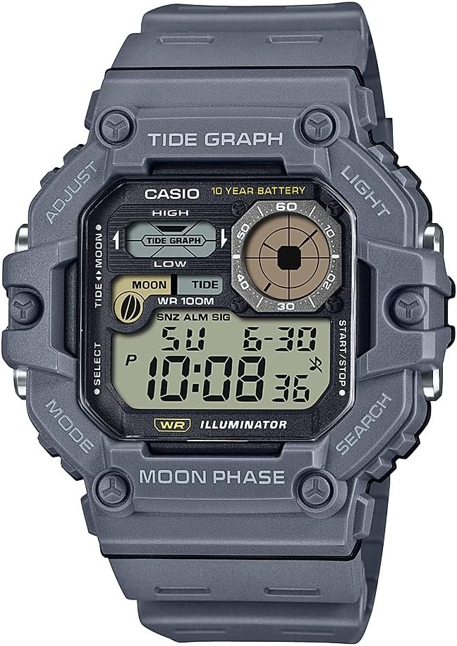 Casio Illuminator Tide Graph Moon Phase 10-Year Battery Digital Watch Casio Illuminator Tide Graph Moon Phase 10-Year Battery Digital Watch