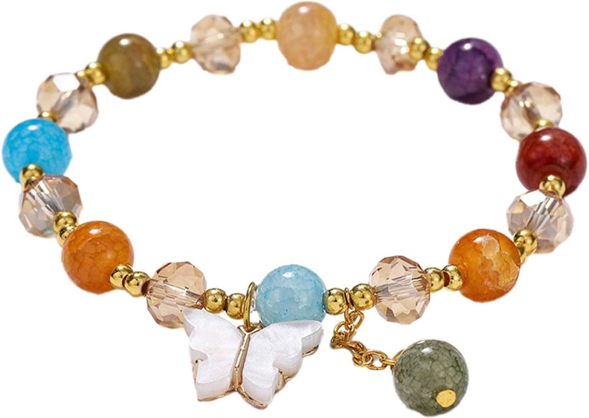 Strand Bracelets for Women 2025 Fashion Jade Butterfly Lucky Bead Handmade Bracelets Boho Anniversary Birthday Gifts for Her Strand Bracelets for Women 2025 Fashion Jade Butterfly Lucky Bead Handmade Bracelets Boho Anniversary Birthday Gifts for Her