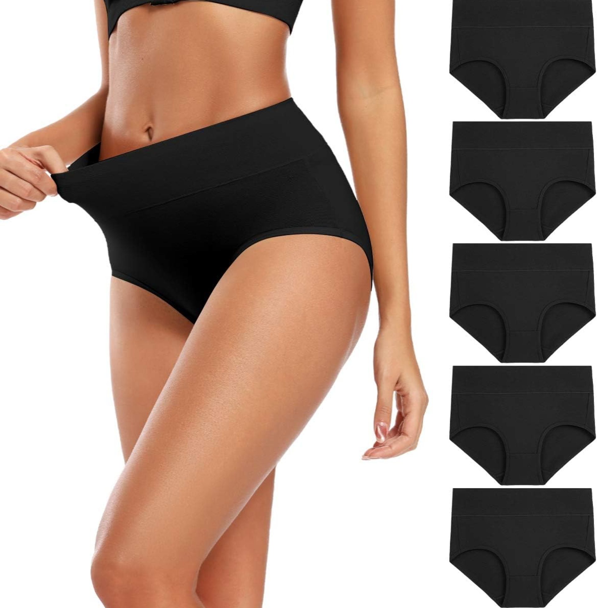 Molasus Women’s Cotton Underwear High Waisted Full Coverage Ladies Panties (Regular & Plus Size) Molasus Women’s Cotton Underwear High Waisted Full Coverage Ladies Panties (Regular & Plus Size)