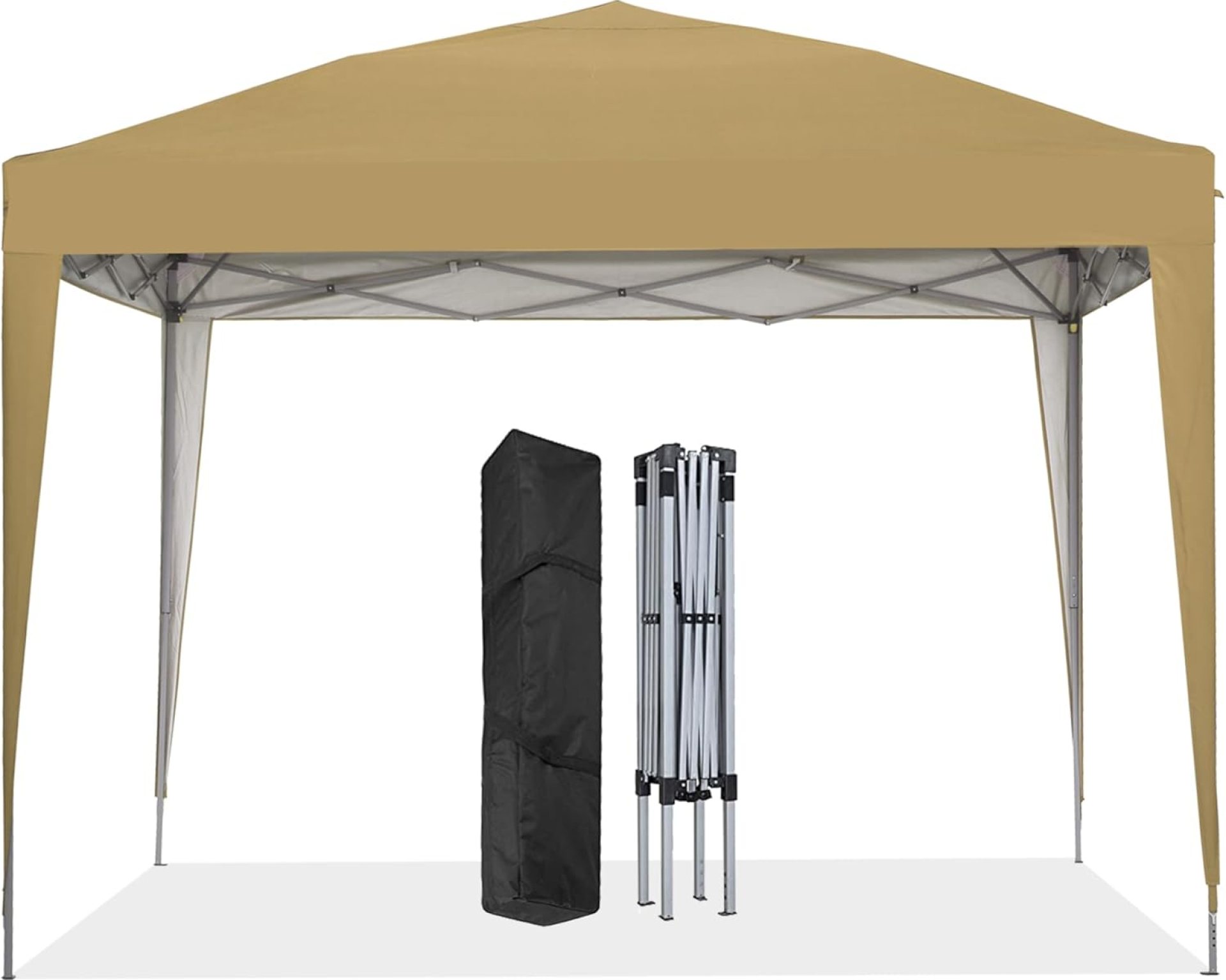 GDY 10’x10′ Pop Up Canopy Tent, Outdoor Canopy, Patio Tent,Commercial Instant Gazebos, Portable Shelter Canopies, for Patio/Outdoor/Wedding Parties and Events, (Brown) GDY 10’x10′ Pop Up Canopy Tent, Outdoor Canopy, Patio Tent,Commercial Instant Gazebos, Portable Shelter Canopies, for Patio/Outdoor/Wedding Parties and Events, (Brown)