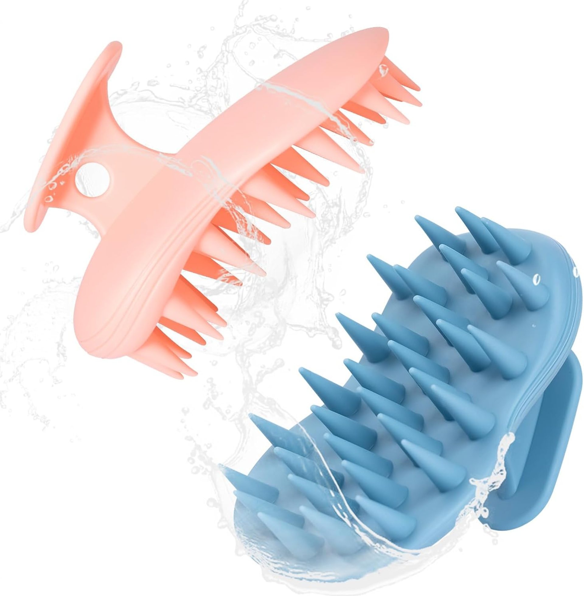 2pcs Shampoo Brush Hair Scalp Massager,100% Silicone Scalp Scrubber,Scalp Exfoliator for Stress Relax Hair Growth(Blue+Orange) 2pcs Shampoo Brush Hair Scalp Massager,100% Silicone Scalp Scrubber,Scalp Exfoliator for Stress Relax Hair Growth(Blue+Orange)
