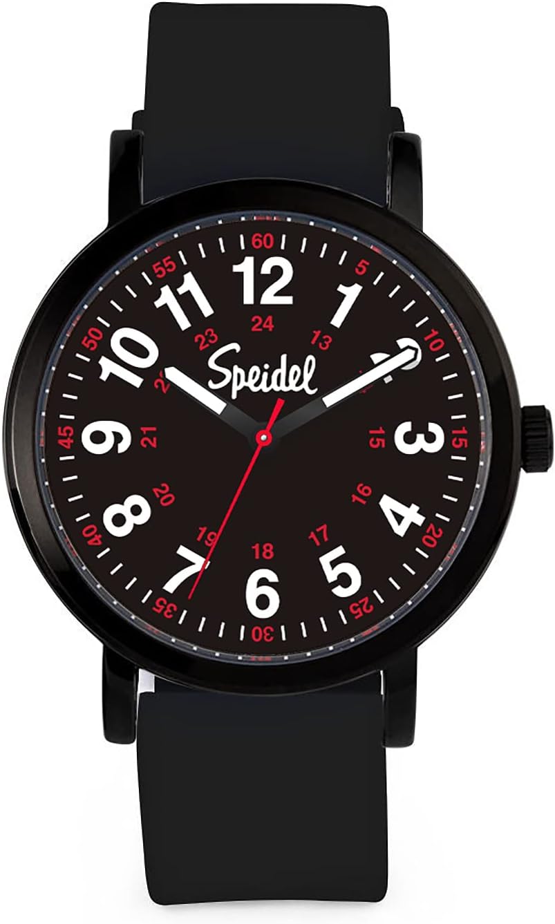Speidel Original Scrub Watch™ for Nurse, Medical Professionals and Students – Various Medical Scrub Colors, Easy Read Dial, Military Time with Second Hand, Silicone Band, Water Resistant Speidel Original Scrub Watch™ for Nurse, Medical Professionals and Students – Various Medical Scrub Colors, Easy Read Dial, Military Time with Second Hand, Silicone Band, Water Resistant