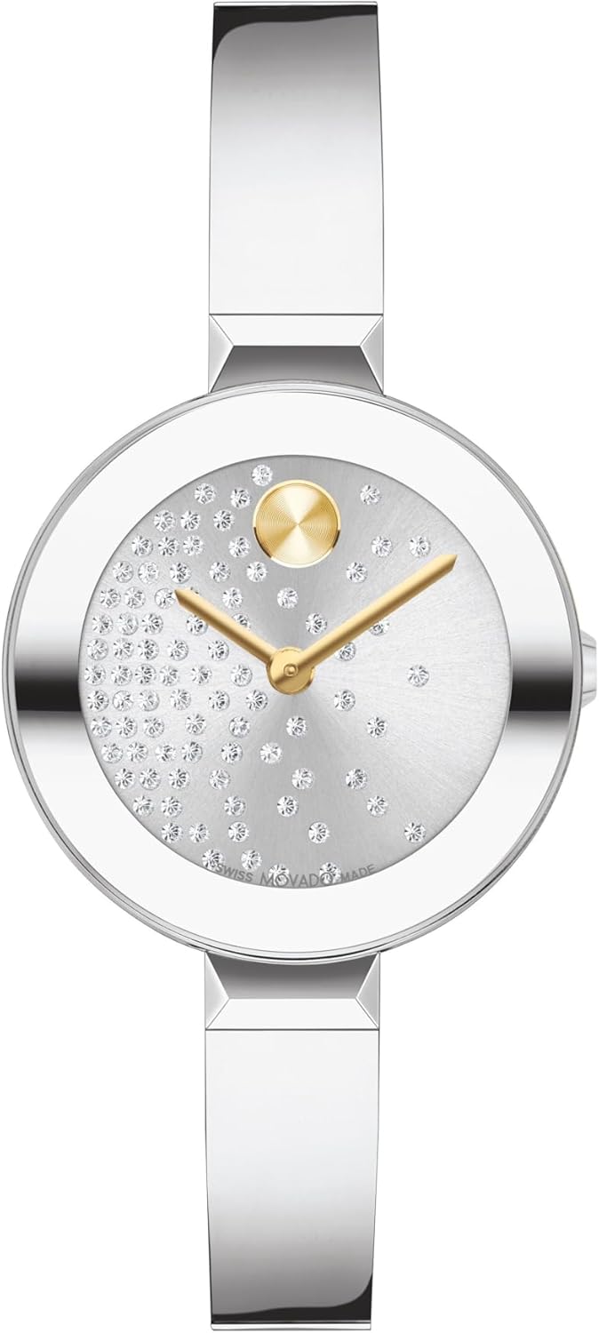 Movado Bold Bangles Women’s Watch – Swiss Quartz Movement, Stainless Steel Bangle, Adjustable – 3 ATM Water Resistance – Luxury Fashion Timepiece for Her – 28mm Movado Bold Bangles Women’s Watch – Swiss Quartz Movement, Stainless Steel Bangle, Adjustable – 3 ATM Water Resistance – Luxury Fashion Timepiece for Her – 28mm