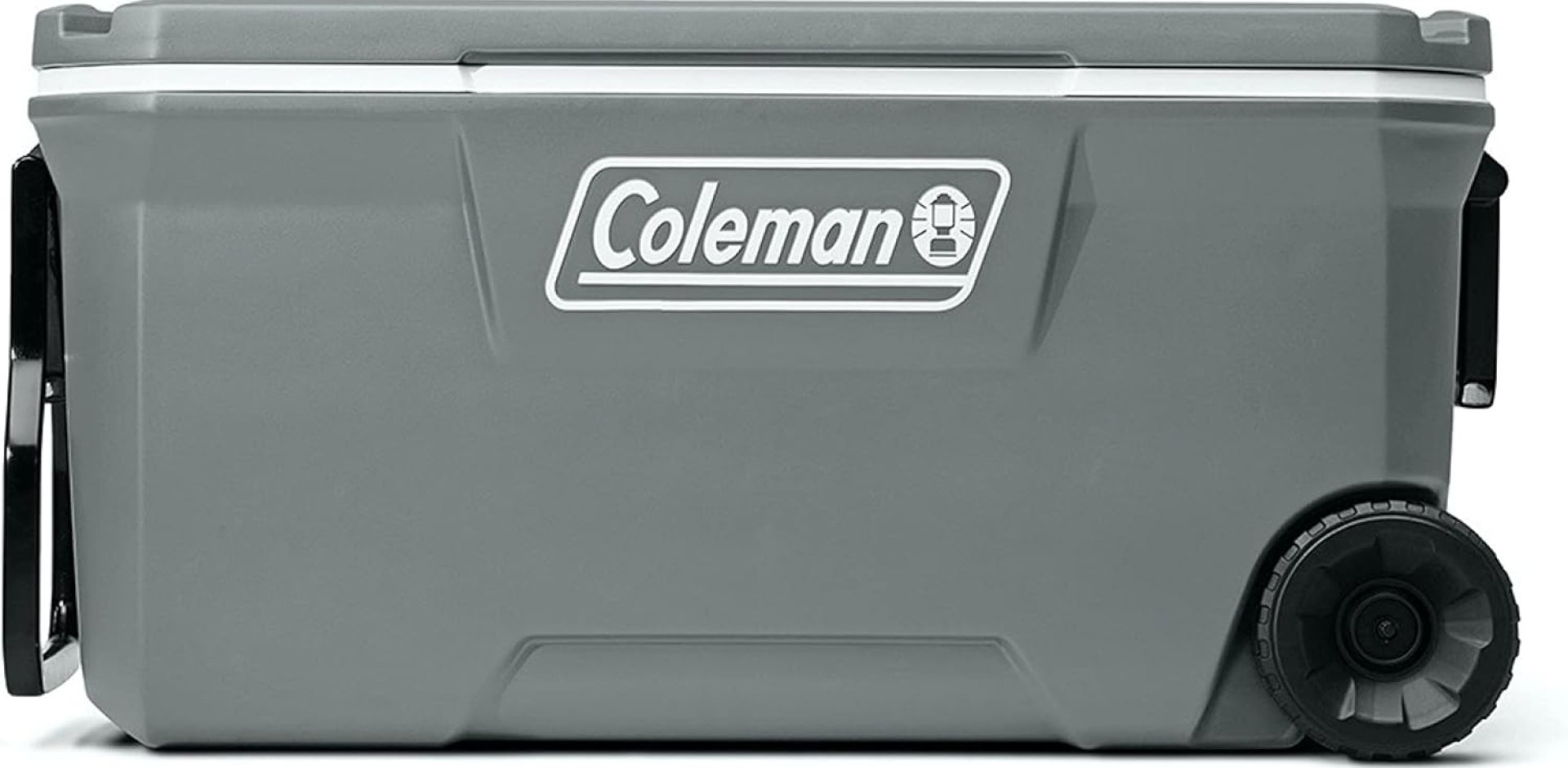 Coleman Classic Series Insulated Portable Wheeled Cooler, Leak-Resistant Outdoor Hard Cooler Keeps Ice up to 5 Days, 100-Quart Coleman Classic Series Insulated Portable Wheeled Cooler, Leak-Resistant Outdoor Hard Cooler Keeps Ice up to 5 Days, 100-Quart