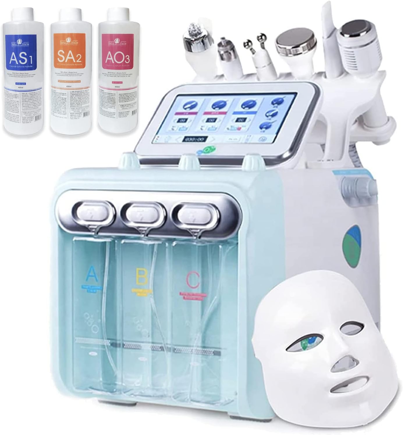 BRÜUN Hydrogen-Oxygen Facial Machine – A 7 in 1 Multifunctional Hydra Face Care Device for Skin Moisturizing – A Vacuum Cleaning Jet for Home and Beauty Salon BRÜUN Hydrogen-Oxygen Facial Machine – A 7 in 1 Multifunctional Hydra Face Care Device for Skin Moisturizing – A Vacuum Cleaning Jet for Home and Beauty Salon