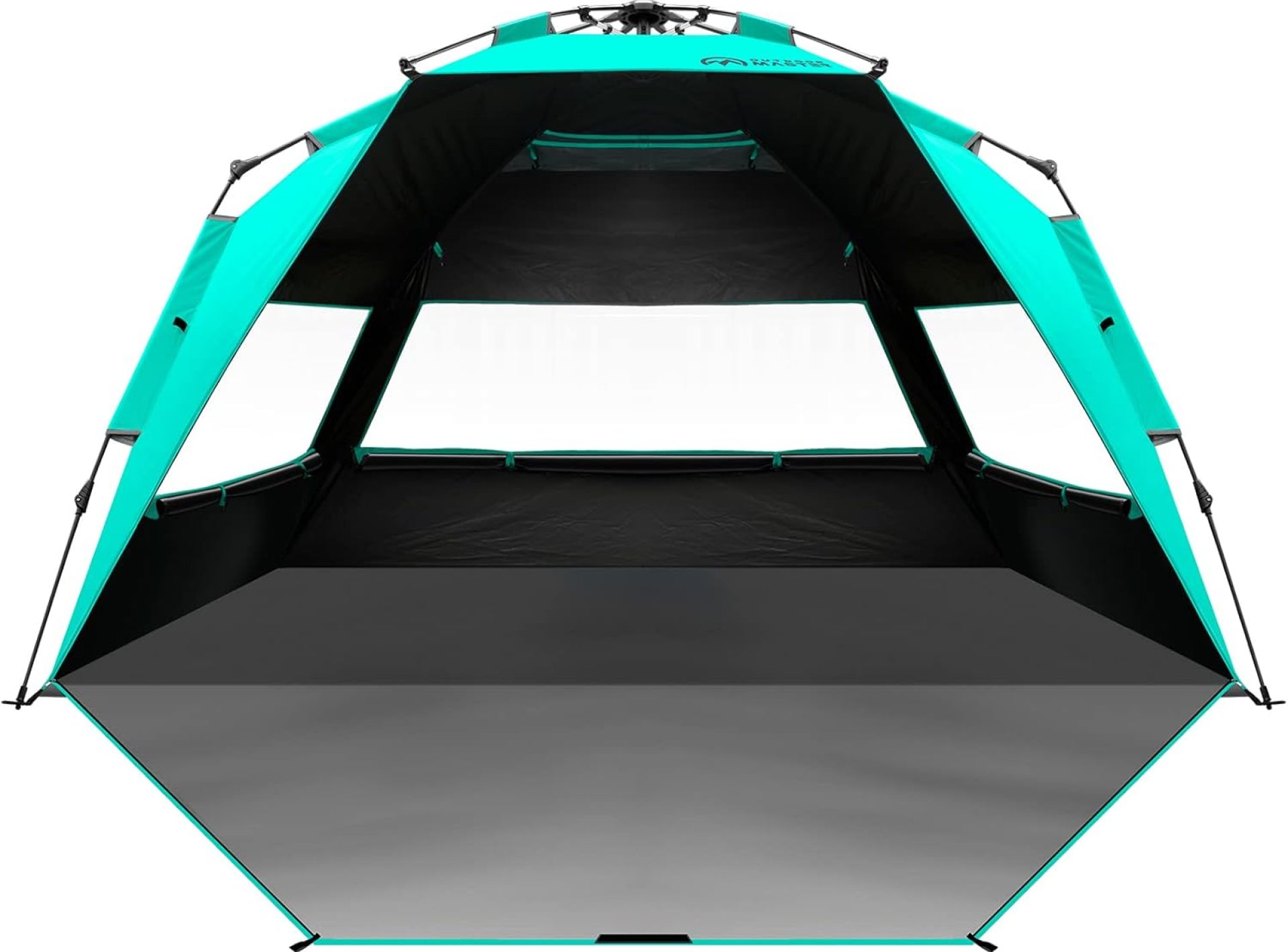 OutdoorMaster Beach Tent with Blackout Shelter Technology, Portable Beach Shade Sun Shelter Canopy for 4-6 Person with UPF 50+ UV Protection, Easy Setup Pop Up Tent Family Size OutdoorMaster Beach Tent with Blackout Shelter Technology, Portable Beach Shade Sun Shelter Canopy for 4-6 Person with UPF 50+ UV Protection, Easy Setup Pop Up Tent Family Size