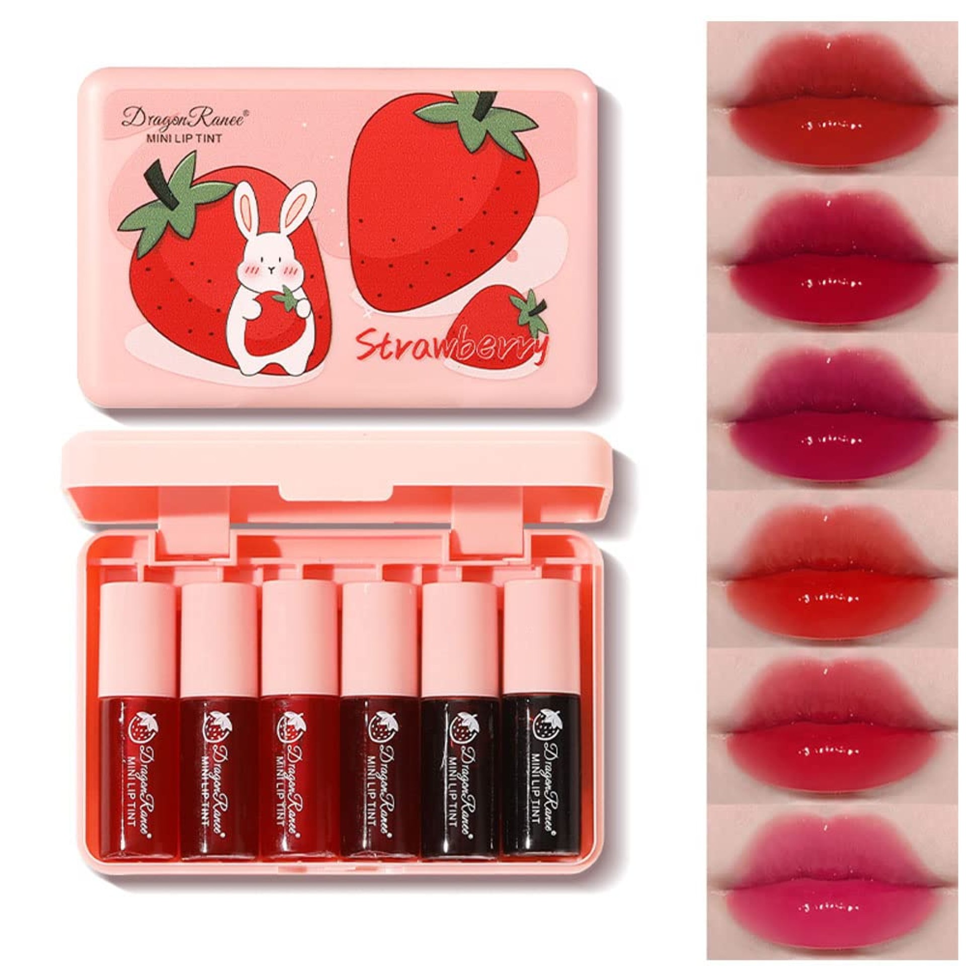 6 Colors Lip Tint Stain Set, Korean Velvet Watery Lip Stain Moisturizing Mini Liquid Lipstick, Multi-use Lip and Cheek Tint, Long lasting Non-Stick Cup Waterproof, Lip Color Makeup 6 Colors Lip Tint Stain Set, Korean Velvet Watery Lip Stain Moisturizing Mini Liquid Lipstick, Multi-use Lip and Cheek Tint, Long lasting Non-Stick Cup Waterproof, Lip Color Makeup