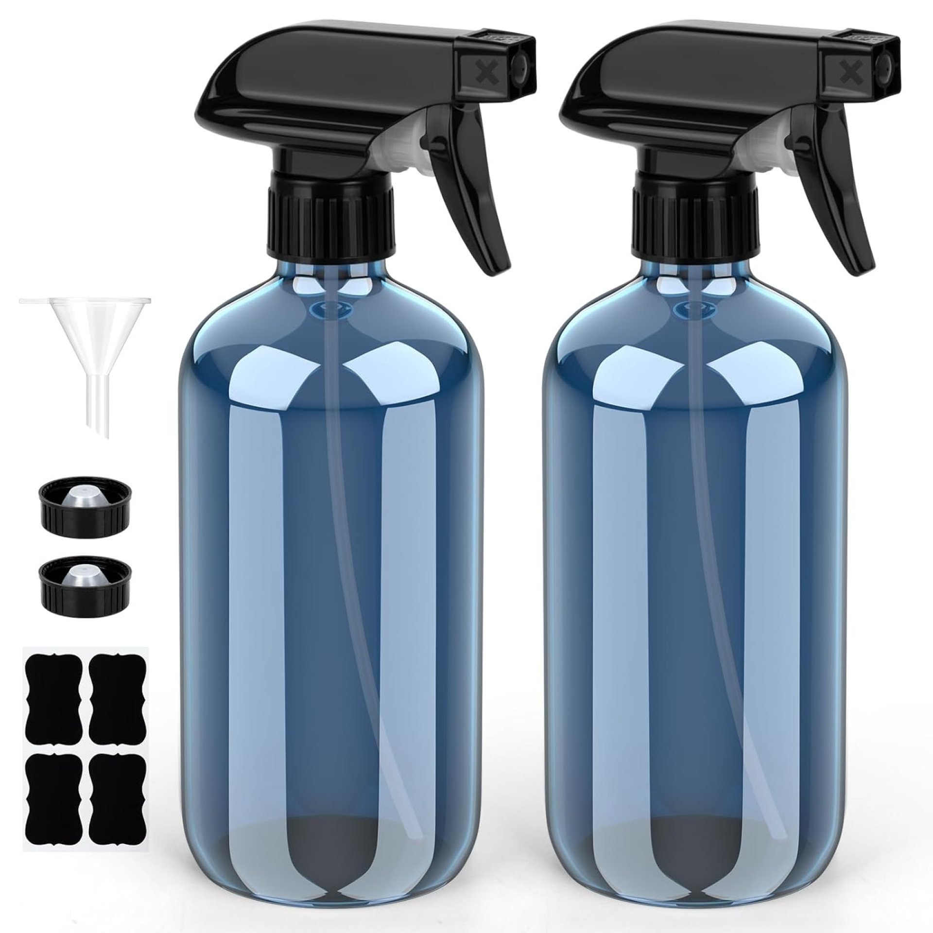 Glass Spray Bottle, Indigo Blue Glass Spray Bottle Set & Accessories for Non-toxic Window Cleaners Aromatherapy Facial Hydration Watering Flowers Hair Care (2 Pack/16 oz)(Indigo) Glass Spray Bottle, Indigo Blue Glass Spray Bottle Set & Accessories for Non-toxic Window Cleaners Aromatherapy Facial Hydration Watering Flowers Hair Care (2 Pack/16 oz)(Indigo)