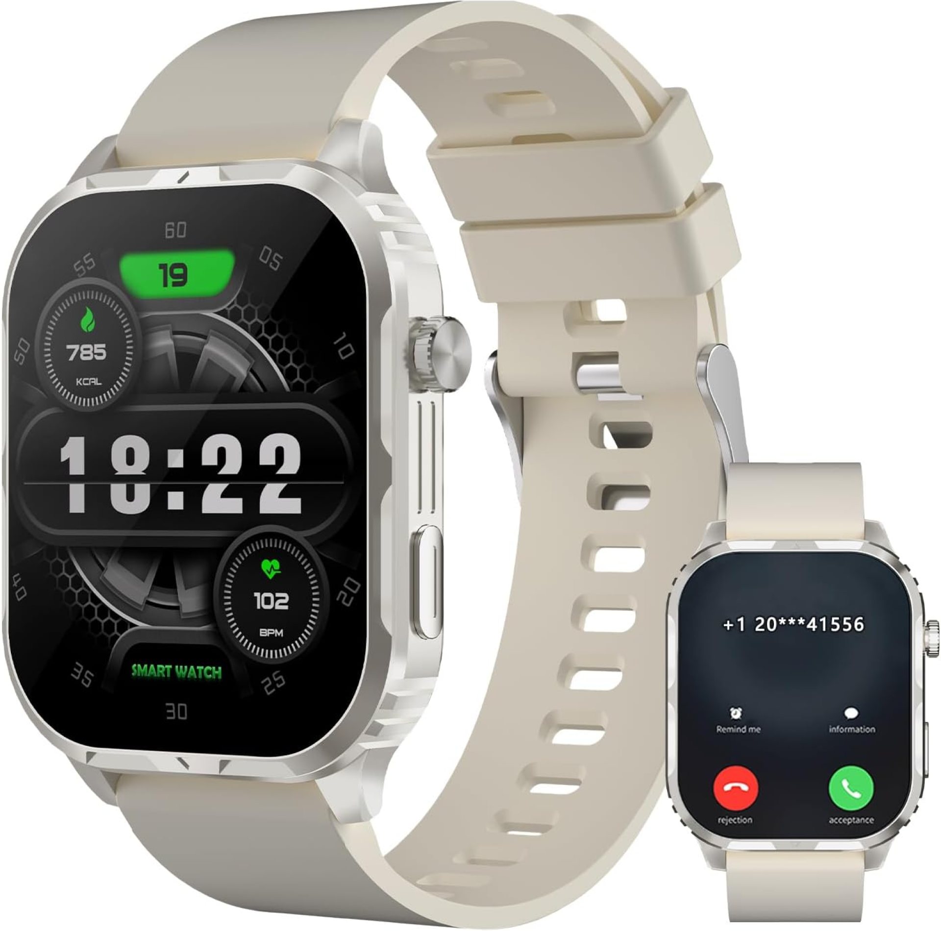 Smart Watch for Men Women with 2.1″ HD Screen Military Watches, Call & Text for Android iOS, Heart Rate & Activity Tracker, IP68 Waterproof, 100 Sport Modes Smart Watch for Men Women with 2.1″ HD Screen Military Watches, Call & Text for Android iOS, Heart Rate & Activity Tracker, IP68 Waterproof, 100 Sport Modes