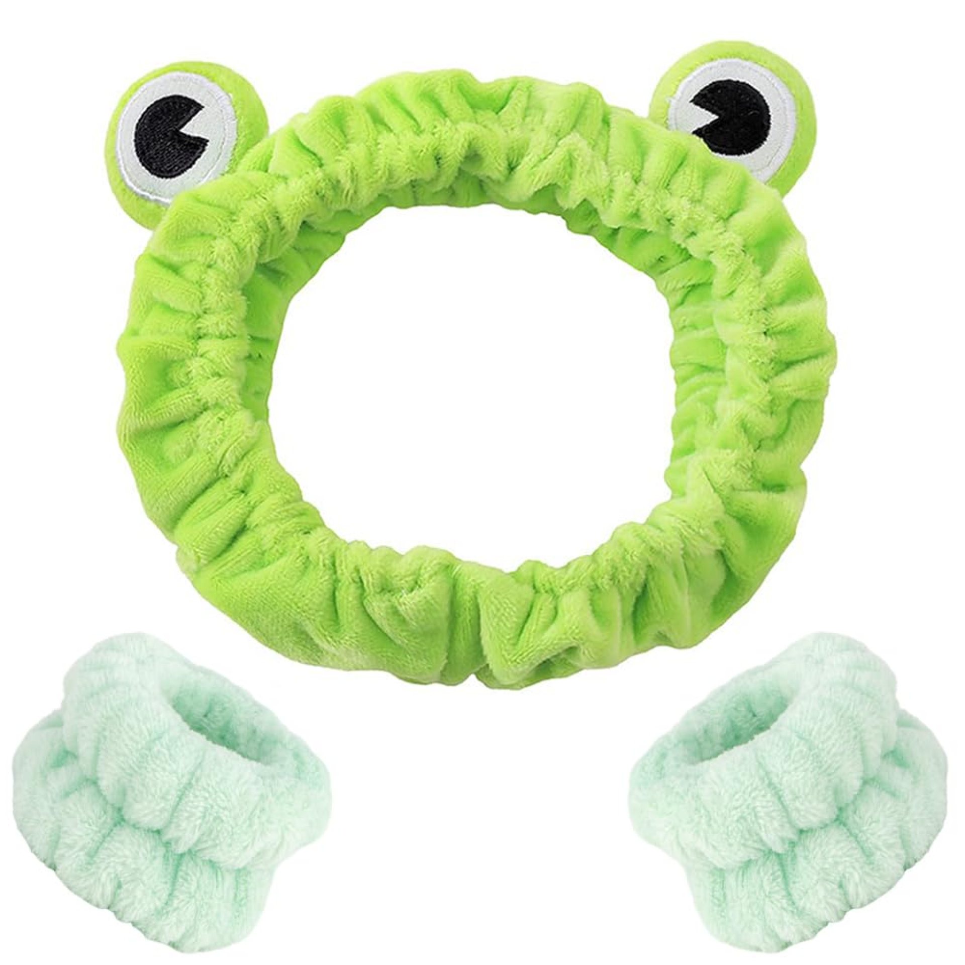 AHONEY Frog Headband Skin care Headbands and Wristbands Cute Spa Wrist Band Fluffy Hand Cuffs Women Girls Kids Facial Makeup Accessories Costume Party Supply Birthday Gift (Frog) AHONEY Frog Headband Skin care Headbands and Wristbands Cute Spa Wrist Band Fluffy Hand Cuffs Women Girls Kids Facial Makeup Accessories Costume Party Supply Birthday Gift (Frog)