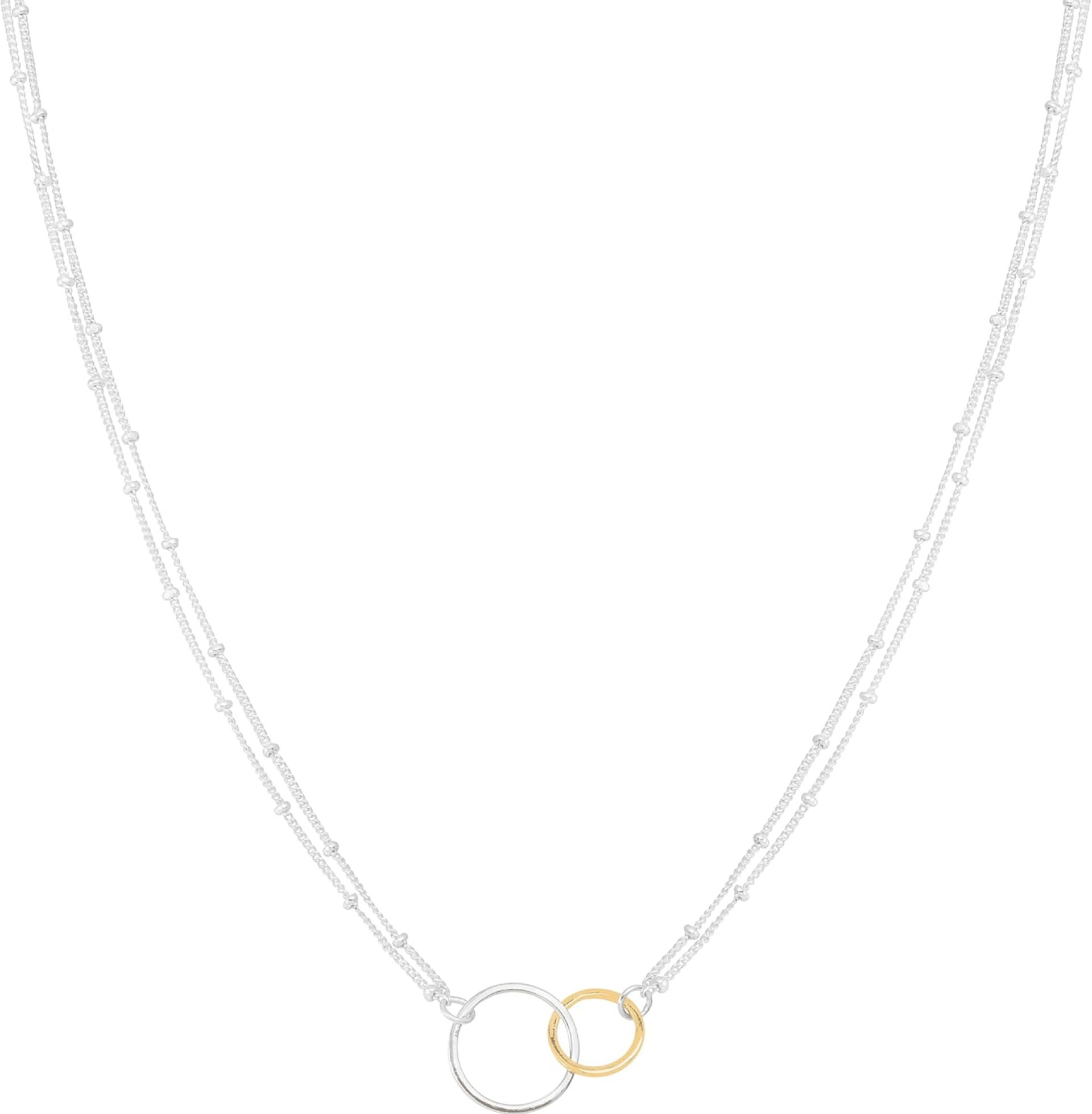 Silpada ‘Pagosa’ Circle Linking Station Necklace in Sterling Silver and 14K Gold Plating Silpada ‘Pagosa’ Circle Linking Station Necklace in Sterling Silver and 14K Gold Plating