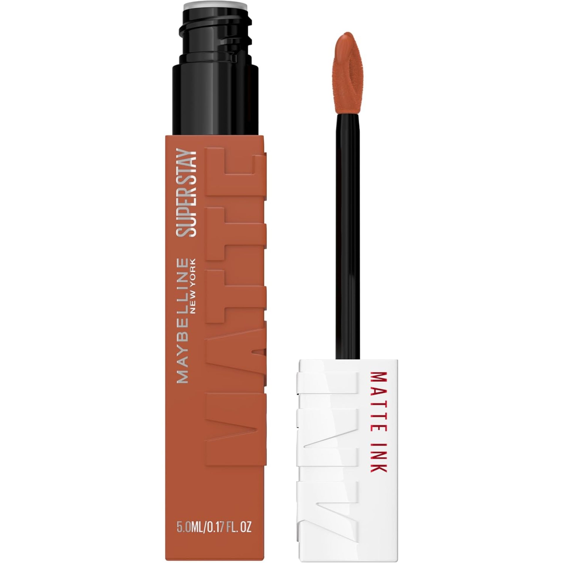 Maybelline Super Stay Matte Ink Liquid Lipstick Makeup, Long Lasting High Impact Color, Up to 16H Wear, Amazonian, Nude Brown, 1 Count, Packaging May Vary Maybelline Super Stay Matte Ink Liquid Lipstick Makeup, Long Lasting High Impact Color, Up to 16H Wear, Amazonian, Nude Brown, 1 Count, Packaging May Vary