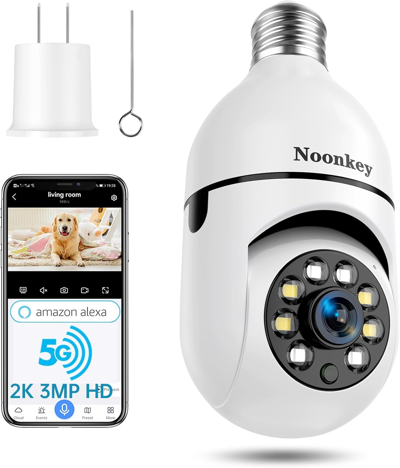 2K/3MP Light Bulb Security Camera, 5G& 2.4GHz WiFi Alexa E27 360° Light Socket Camera for Outdoor, Wireless WiFi Home IP Camera with Motion Tracking Alarm, Color Night Vision,Two-Way Talk. 2K/3MP Light Bulb Security Camera, 5G& 2.4GHz WiFi Alexa E27 360° Light Socket Camera for Outdoor, Wireless WiFi Home IP Camera with Motion Tracking Alarm, Color Night Vision,Two-Way Talk.