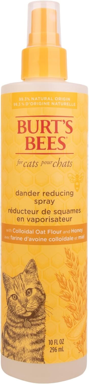 Burt’s Bees for Pets Cat Dander Spray with Colloidal Oat Flour and Honey, 99.3% Natural Origin Formulas, Cat Dander Remedy, Cat Spray for Allergy Relief, Cat Dander Spray, 10oz Burt’s Bees for Pets Cat Dander Spray with Colloidal Oat Flour and Honey, 99.3% Natural Origin Formulas, Cat Dander Remedy, Cat Spray for Allergy Relief, Cat Dander Spray, 10oz
