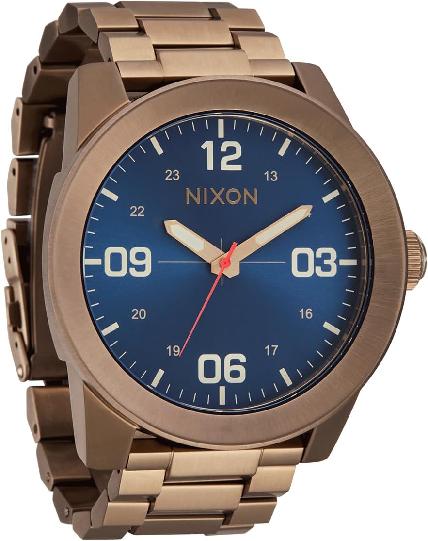 Nixon Corporal SS A346. 100m Water Resistant XL Men’s Watch (48mm Watch Face. 24mm Stainless Steel Band) Nixon Corporal SS A346. 100m Water Resistant XL Men’s Watch (48mm Watch Face. 24mm Stainless Steel Band)