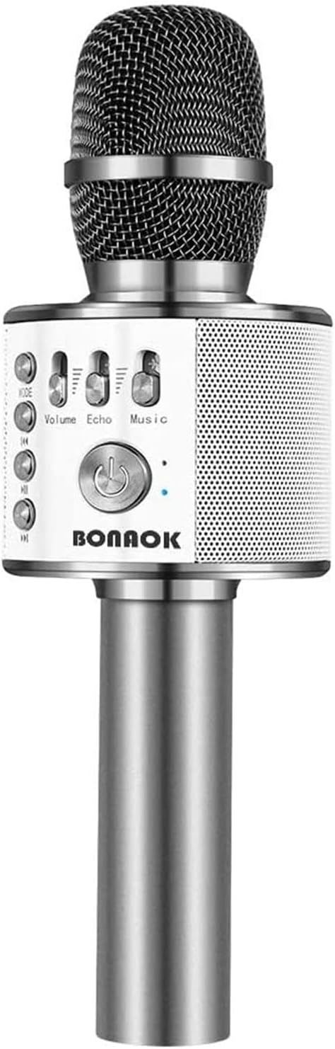 BONAOK Wireless Bluetooth Karaoke Microphone,3-in-1 Portable Handheld Karaoke Mic Speaker Machine Home Party Birthday for All Smartphones Q37 (Space Gray) BONAOK Wireless Bluetooth Karaoke Microphone,3-in-1 Portable Handheld Karaoke Mic Speaker Machine Home Party Birthday for All Smartphones Q37 (Space Gray)