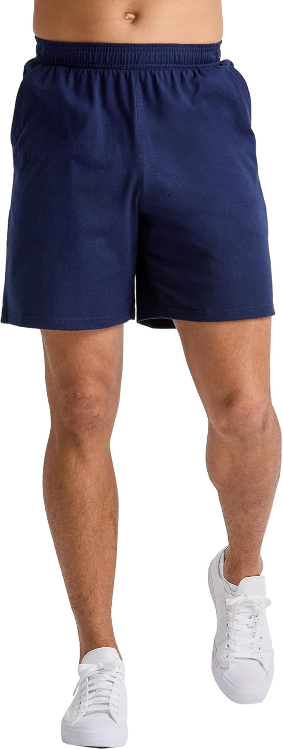 Hanes Men’s Originals Cotton Shorts with Pockets, Pull-On Jersey Gym Shorts, 7 Hanes Men’s Originals Cotton Shorts with Pockets, Pull-On Jersey Gym Shorts, 7