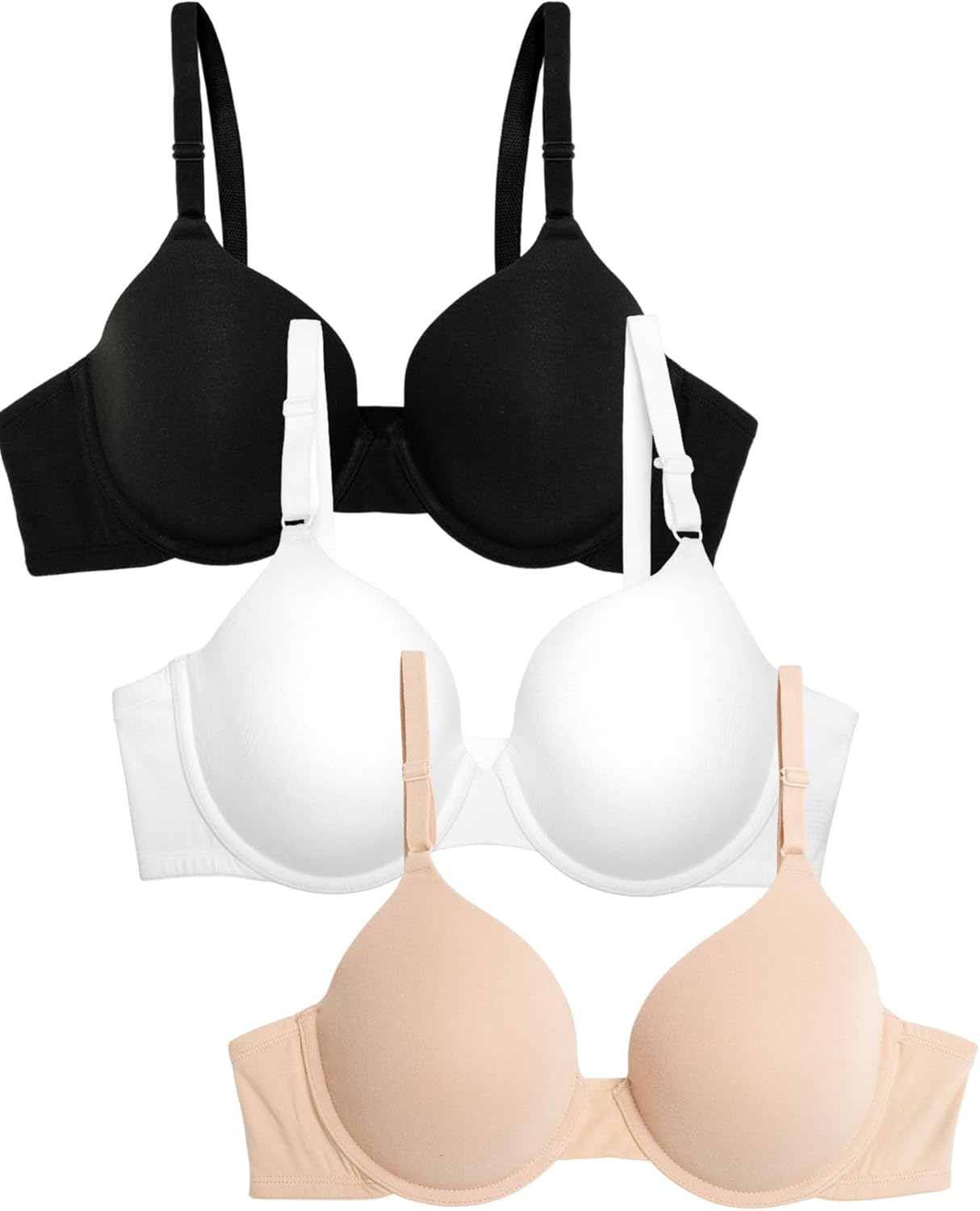 Fruit of the Loom Women’s Smooth Cotton T-Shirt Bra Pack – Ultra-Soft, Flexible, and Invisible Under Tees Fruit of the Loom Women’s Smooth Cotton T-Shirt Bra Pack – Ultra-Soft, Flexible, and Invisible Under Tees