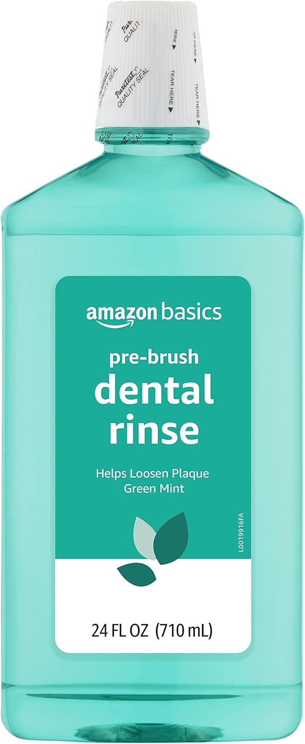 Amazon Basics Pre-Brush Dental Rinse, Green Mint, 24 Fluid Ounces, 1-Pack (Previously Solimo) Amazon Basics Pre-Brush Dental Rinse, Green Mint, 24 Fluid Ounces, 1-Pack (Previously Solimo)