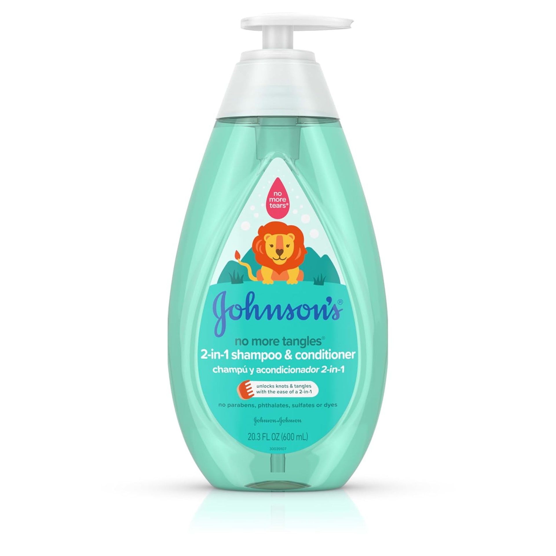 Johnson’s Kids No More Tangles 2-in-1 Detangling Shampoo & Conditioner for Kids & Toddlers, Gentle & No More Tears, Hypoallergenic & Free of Parabens, Sulfates & Dyes, 20.3 fl. oz Johnson’s Kids No More Tangles 2-in-1 Detangling Shampoo & Conditioner for Kids & Toddlers, Gentle & No More Tears, Hypoallergenic & Free of Parabens, Sulfates & Dyes, 20.3 fl. oz