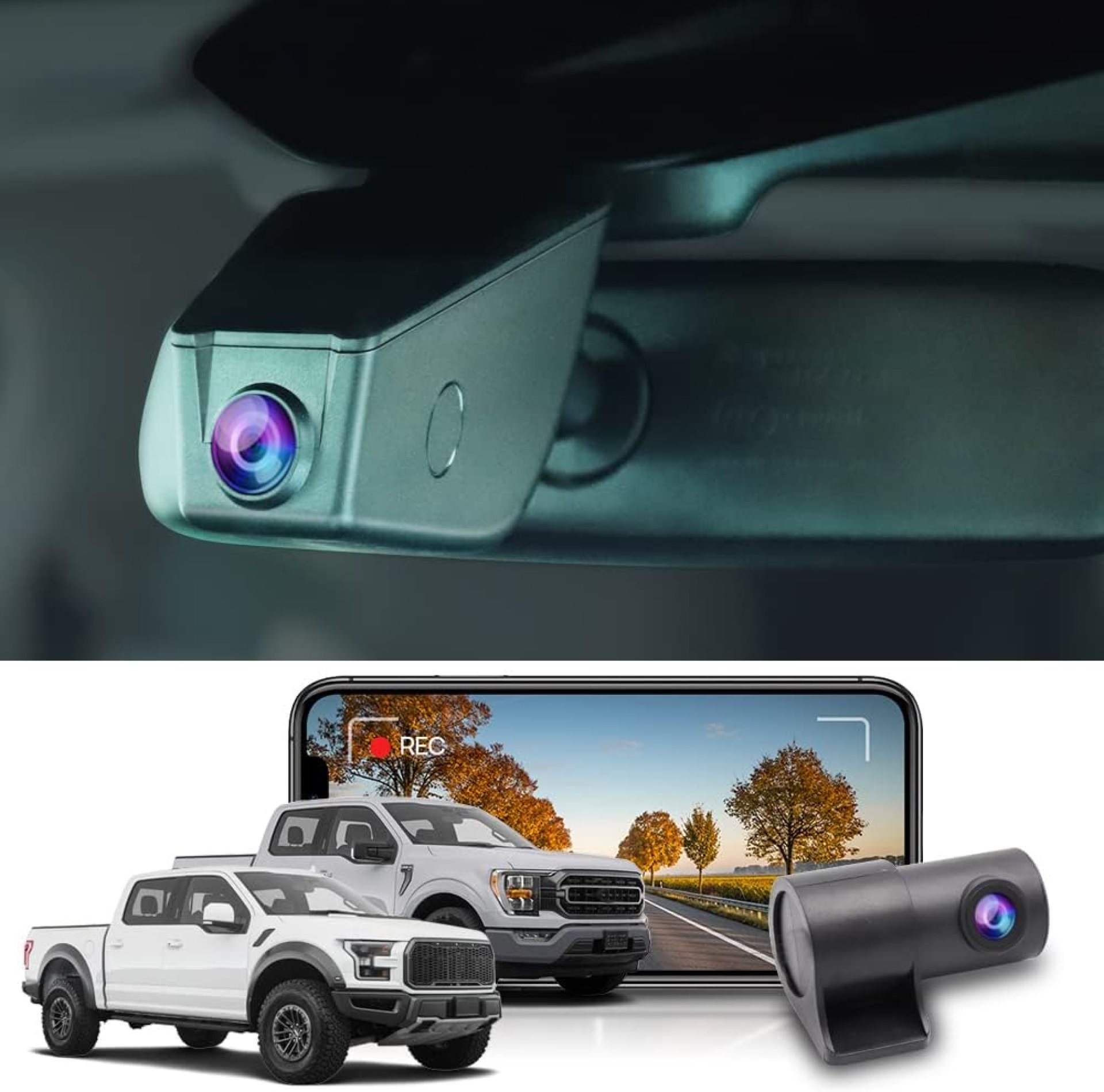Fitcamx Front 2K Rear 1080P Dash Cam for 2021-2025 Ford F150 F250 Limited XLT XL Raptor Lariat Platinum King Ranch Tremor, OEM Look, Dual HD Video, Loop Recording WiFi, G-Sensor, Easy to Use, 64GB Fitcamx Front 2K Rear 1080P Dash Cam for 2021-2025 Ford F150 F250 Limited XLT XL Raptor Lariat Platinum King Ranch Tremor, OEM Look, Dual HD Video, Loop Recording WiFi, G-Sensor, Easy to Use, 64GB
