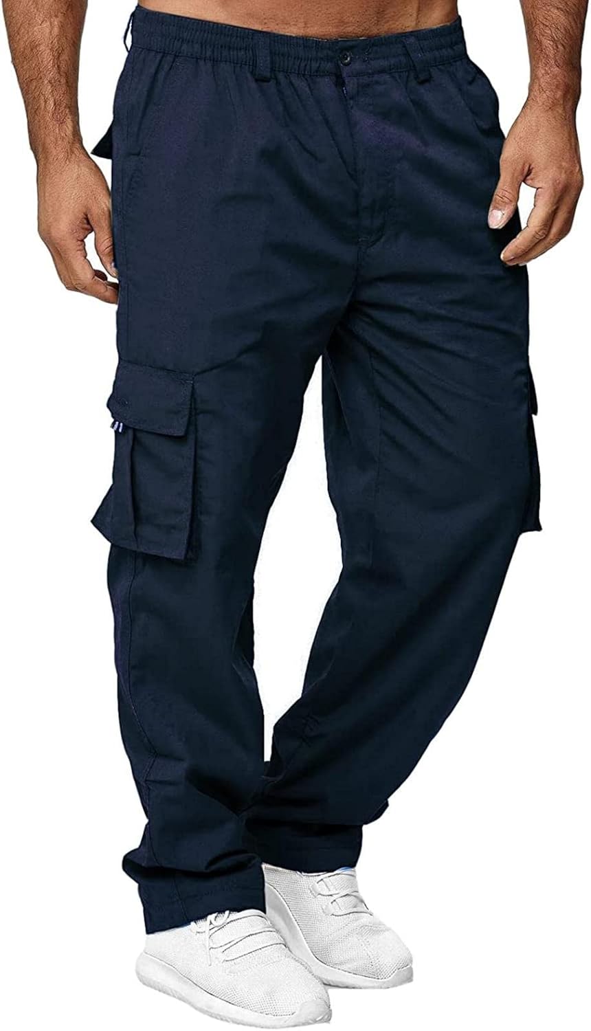 AIFARLD Men’s Cargo Pants with Pockets Cotton Hiking Sweatpants Casual Athletic Jogger Sports Outdoor Trousers Relaxed Fit AIFARLD Men’s Cargo Pants with Pockets Cotton Hiking Sweatpants Casual Athletic Jogger Sports Outdoor Trousers Relaxed Fit