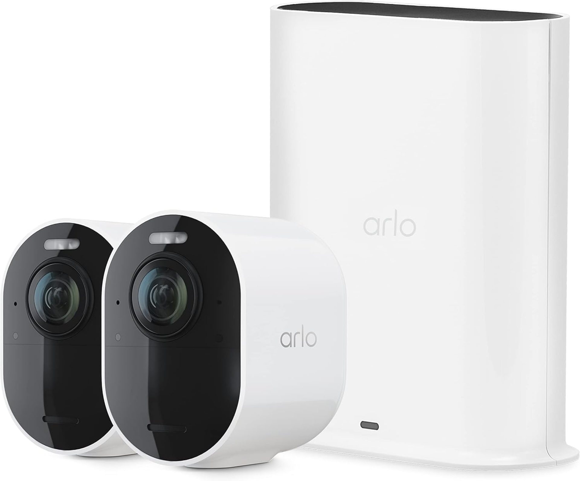 Arlo Ultra 2 Spotlight Camera 4K HDR (2 Cameras, SmartHub Included & Required) | Wireless Home Security Camera | Color Night Vision, Motion Sensor, 180º View, 2-Way Audio, White Arlo Ultra 2 Spotlight Camera 4K HDR (2 Cameras, SmartHub Included & Required) | Wireless Home Security Camera | Color Night Vision, Motion Sensor, 180º View, 2-Way Audio, White