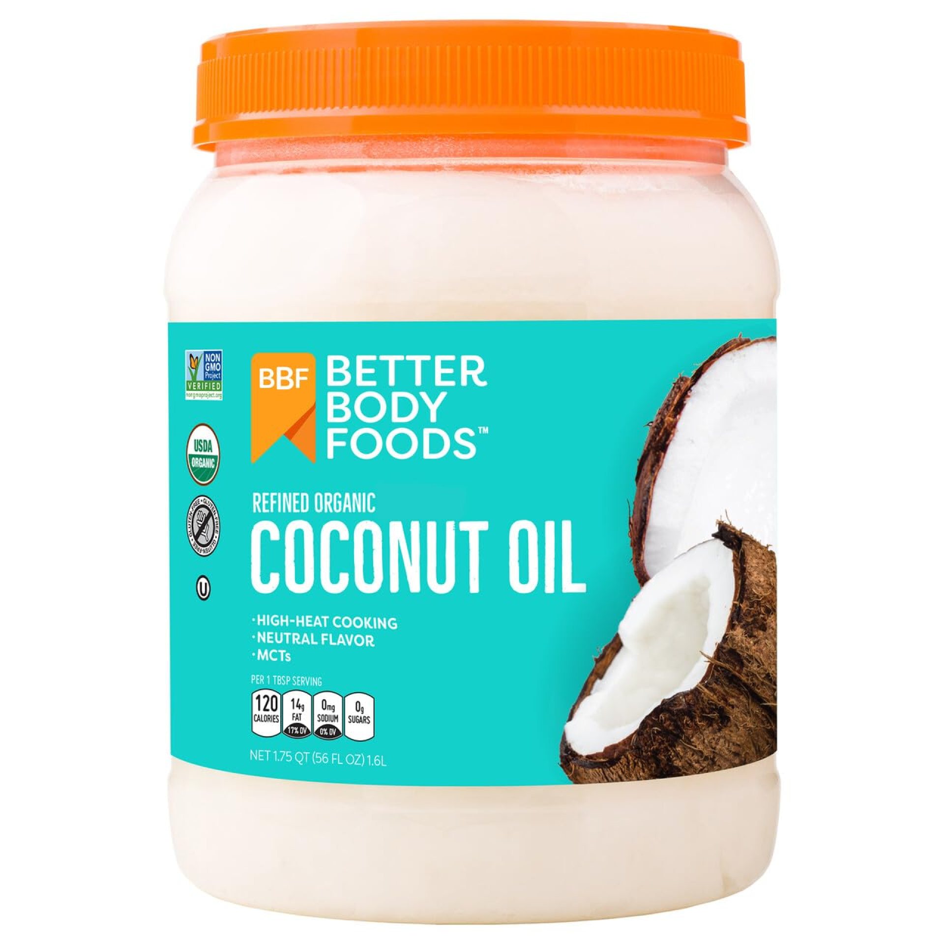 BetterBody Foods Organic Refined Coconut Oil, 56 Fl Oz, All Purpose Oil for Cooking, Baking, Hair and Skin Care BetterBody Foods Organic Refined Coconut Oil, 56 Fl Oz, All Purpose Oil for Cooking, Baking, Hair and Skin Care
