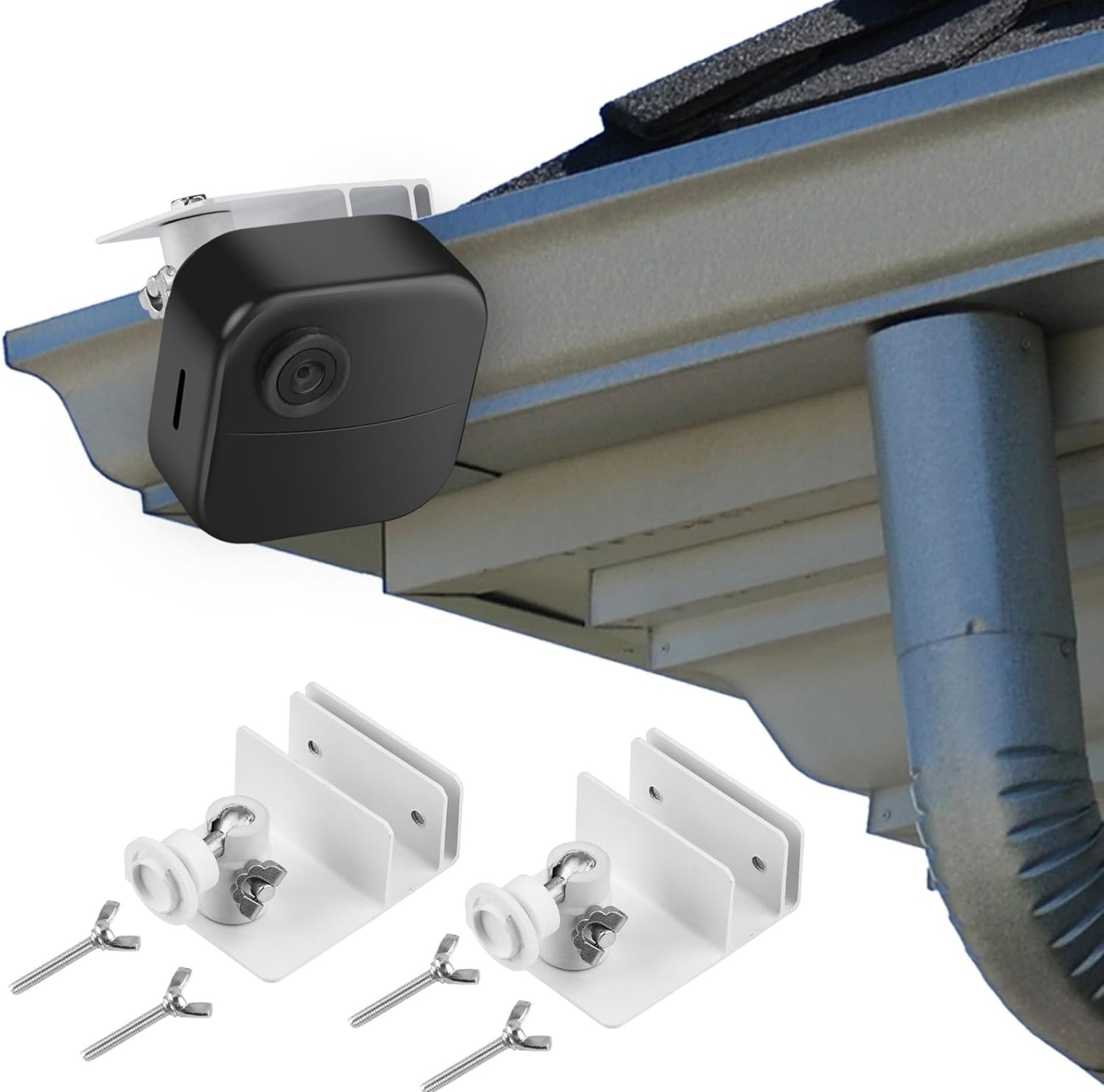 Gutter Mount for Blink Outdoor 4 (4th Gen)/(3rd Gen) & Blink XT / XT2 Camera, Adjustable Weatherproof Aluminum Alloy Mount Bracket for Blink Home Security System (2 Pack, White) Gutter Mount for Blink Outdoor 4 (4th Gen)/(3rd Gen) & Blink XT / XT2 Camera, Adjustable Weatherproof Aluminum Alloy Mount Bracket for Blink Home Security System (2 Pack, White)