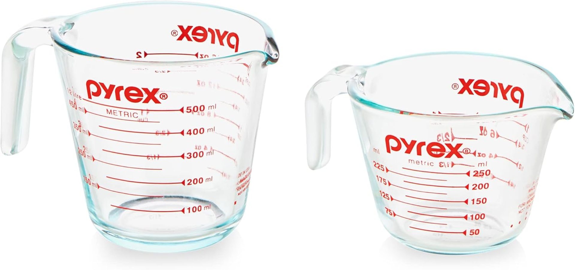 Pyrex 2 Piece Glass Measuring Cup Set, Includes 1-Cup, and 2-Cup Tempered Glass Liquid Measuring Cups, Dishwasher, Freezer, Microwave, and Preheated Oven Safe, Essential Kitchen Tools Pyrex 2 Piece Glass Measuring Cup Set, Includes 1-Cup, and 2-Cup Tempered Glass Liquid Measuring Cups, Dishwasher, Freezer, Microwave, and Preheated Oven Safe, Essential Kitchen Tools