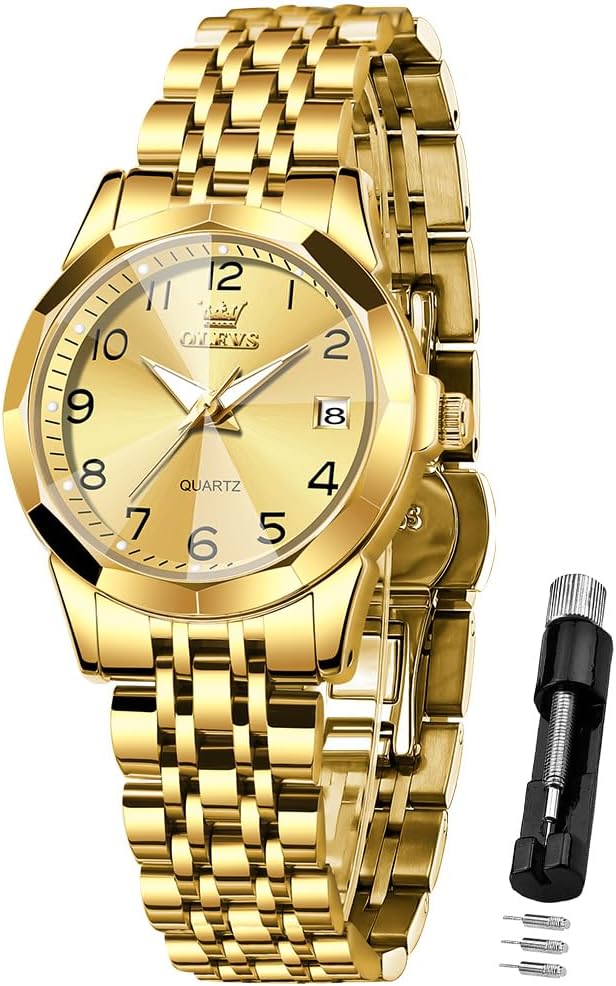 OLEVS Womens Watch Classic Dress Number Female Watches for Ladies Analog Quartz Stainless Steel Waterproof Luminous Day Date Two Tone Easy to Read Wristwatch OLEVS Womens Watch Classic Dress Number Female Watches for Ladies Analog Quartz Stainless Steel Waterproof Luminous Day Date Two Tone Easy to Read Wristwatch