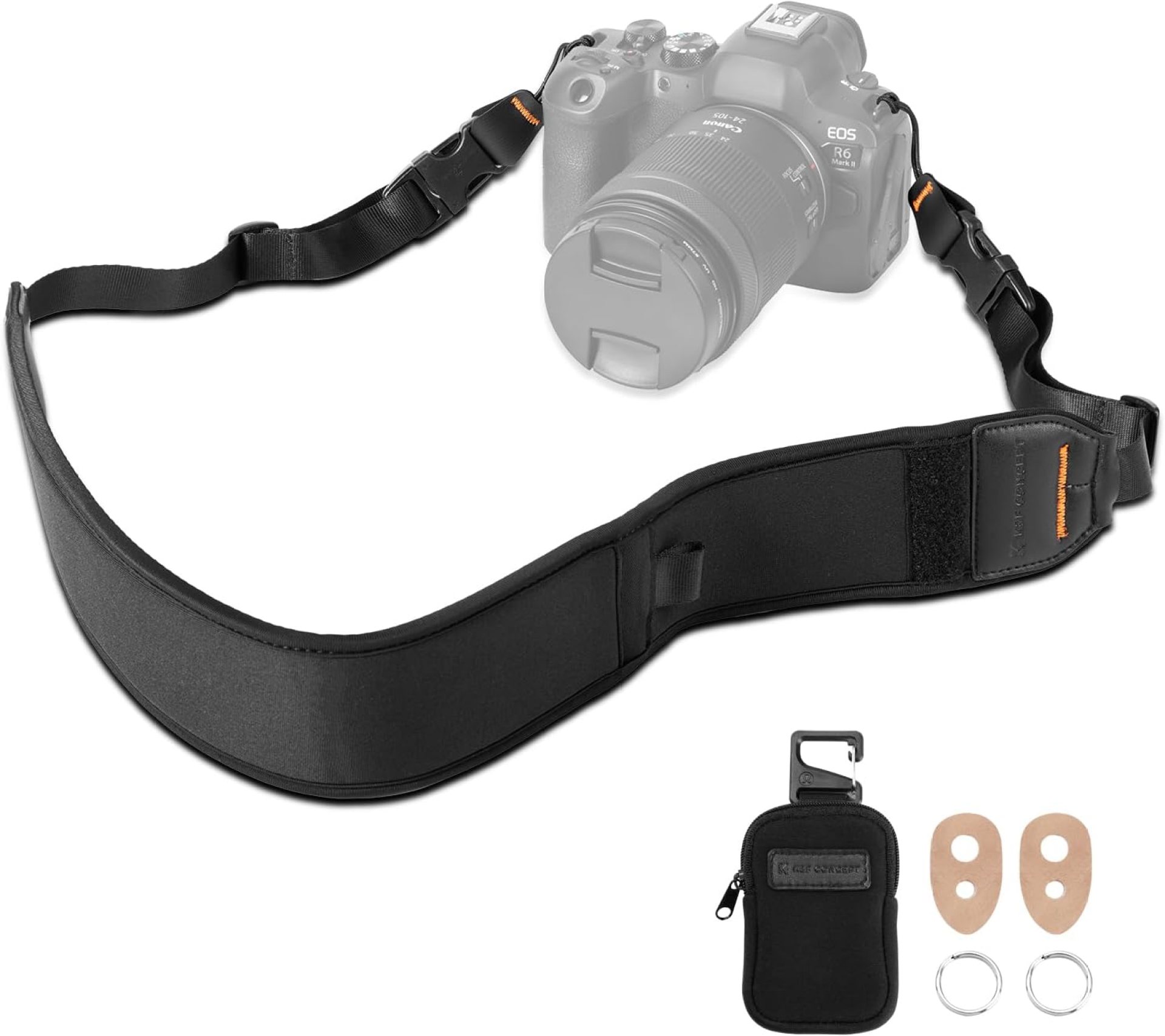K&F Concept Camera Neck Strap for Photographers, Soft Neoprene Adjustable Shoulder Belt with Zipped Pockets Compatible with Sony Canon Nikon Fuji DSLR SLR Mirrorless Camera K&F Concept Camera Neck Strap for Photographers, Soft Neoprene Adjustable Shoulder Belt with Zipped Pockets Compatible with Sony Canon Nikon Fuji DSLR SLR Mirrorless Camera