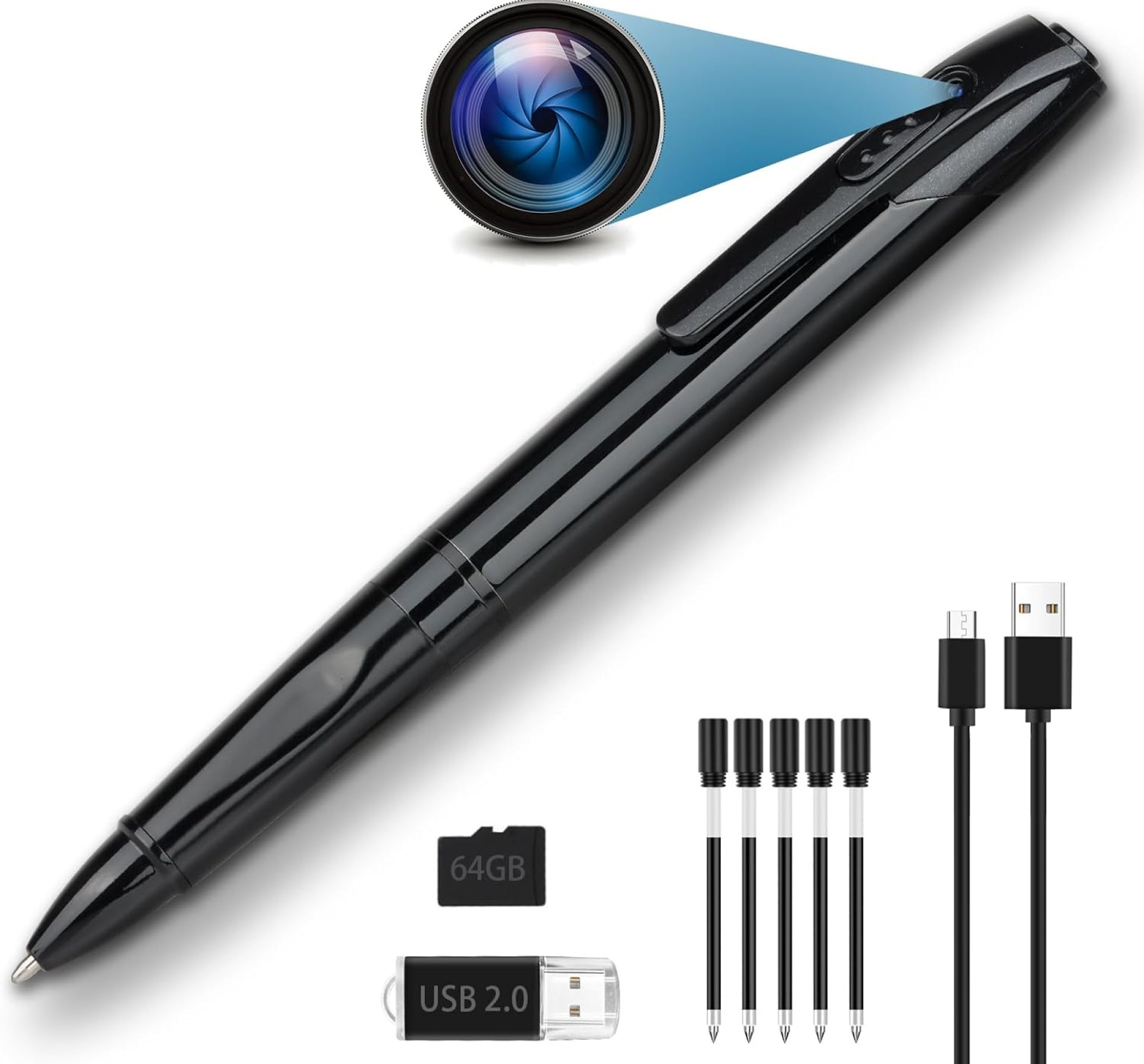 64GB Hidden Camera – Pen Camera-Mini Camera with FHD 1080P – Hidden Cameras for Indoor Safety Classroom Learning 64GB Hidden Camera – Pen Camera-Mini Camera with FHD 1080P – Hidden Cameras for Indoor Safety Classroom Learning