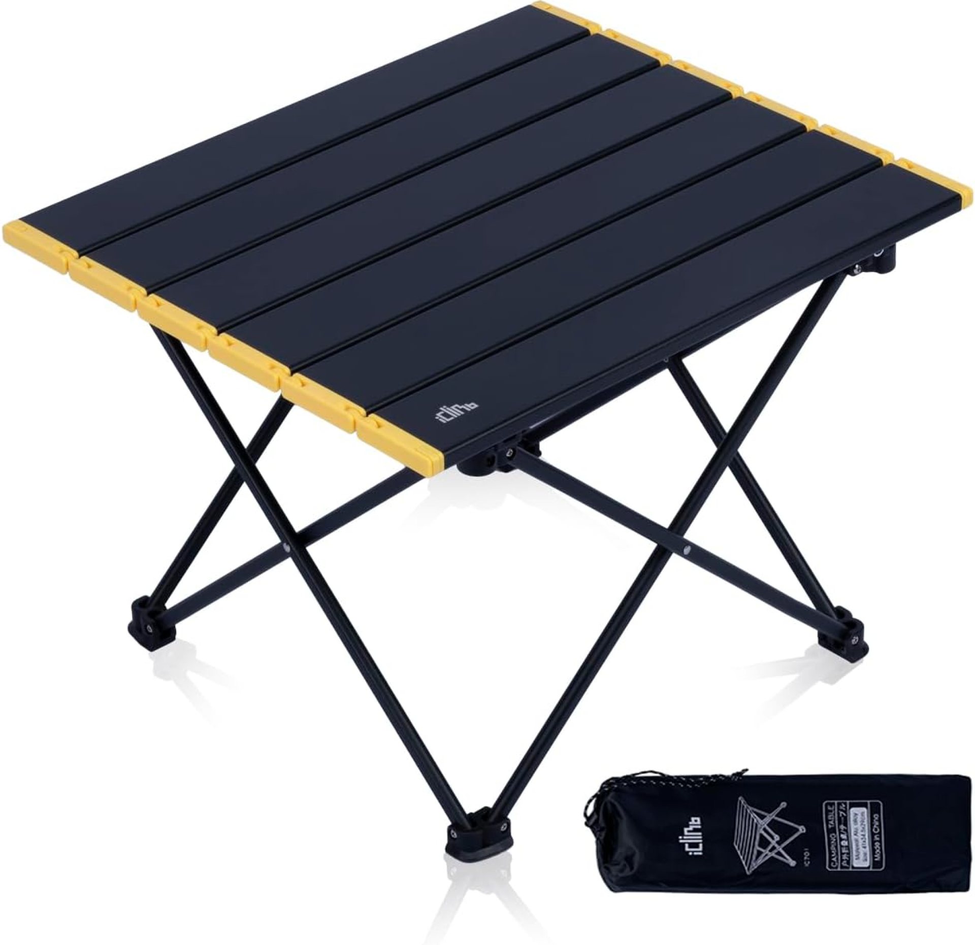 iClimb Ultralight Compact Camping Folding Table with Carry Bag (Black – S) iClimb Ultralight Compact Camping Folding Table with Carry Bag (Black – S)