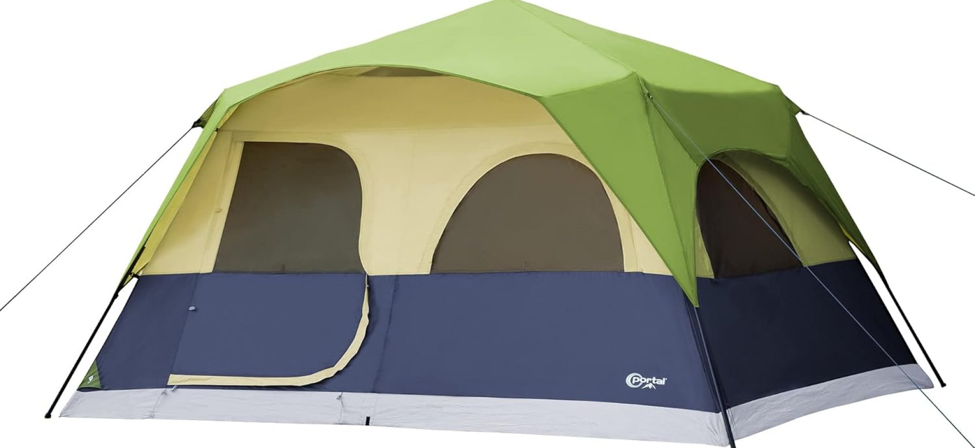 PORTAL 8 Person Instant Tent for Camping, Large Water Resistant Cabin Family Tent Easy Setup with 5 Large Mesh Windows, Rainfly, Carry Bag PORTAL 8 Person Instant Tent for Camping, Large Water Resistant Cabin Family Tent Easy Setup with 5 Large Mesh Windows, Rainfly, Carry Bag